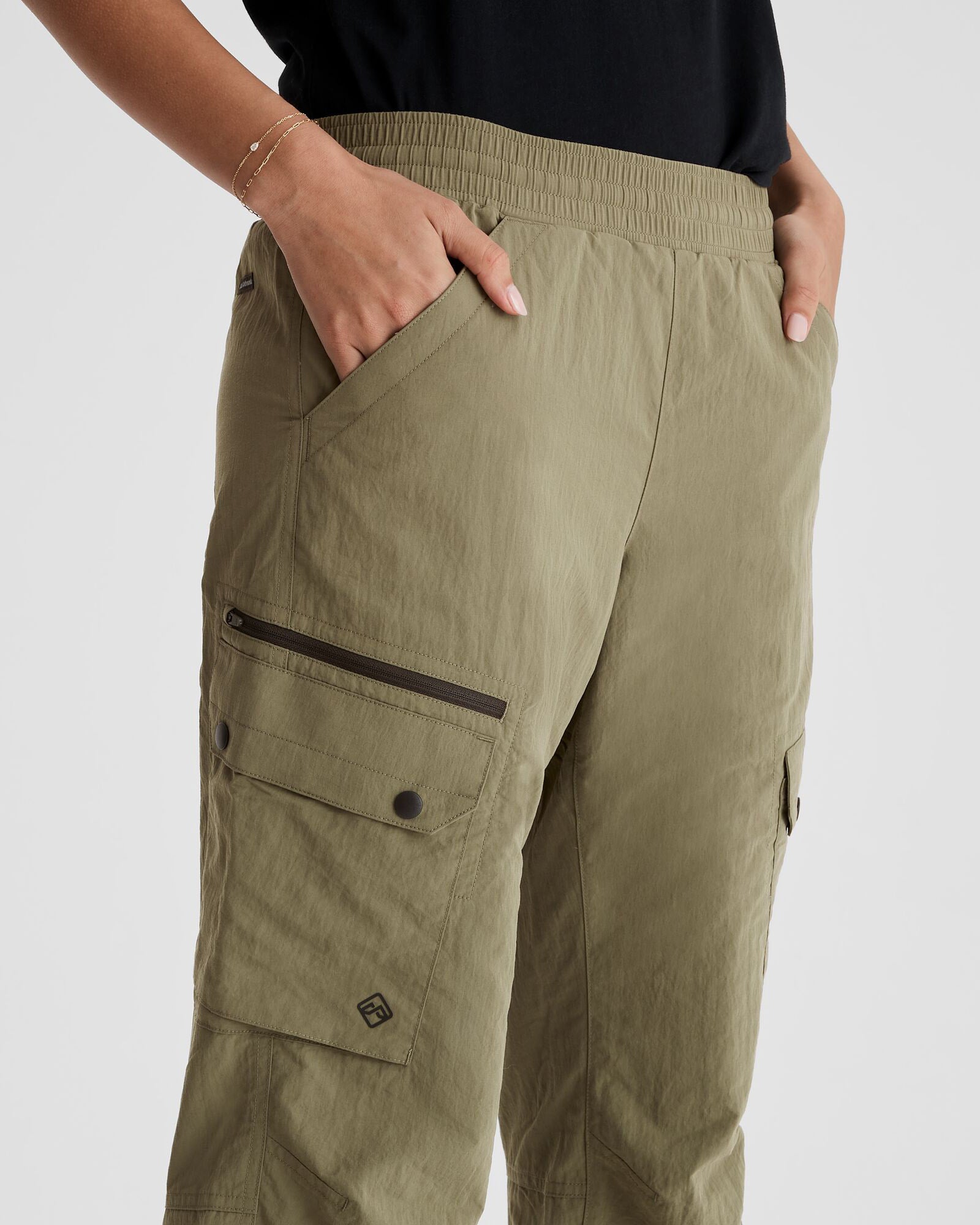 Women's EVRY Day Lined Cargo Pants - Comfortable Stretch Utility Pants for Outdoor, Hiking & Casual Wear - Beech Color