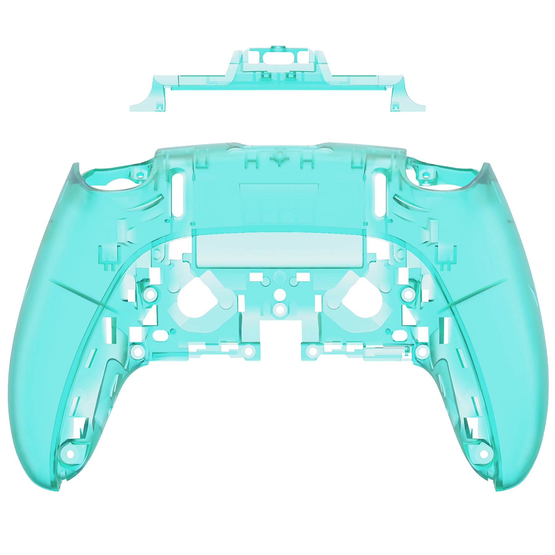 eXtremeRate Emerald Green Custom Back Housing & Bottom Shell for PS5 Edge Controller - DIY Replacement Cover for Enhanced Grip & Comfort - Perfect for Gaming, Streaming & Competitive Play