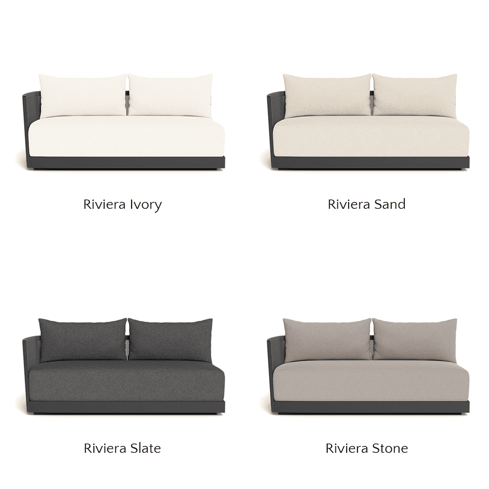 Antigua Outdoor 2-Seat Left Arm Sectional Sofa - Patio Furniture for Garden, Deck, Poolside & Backyard Relaxation