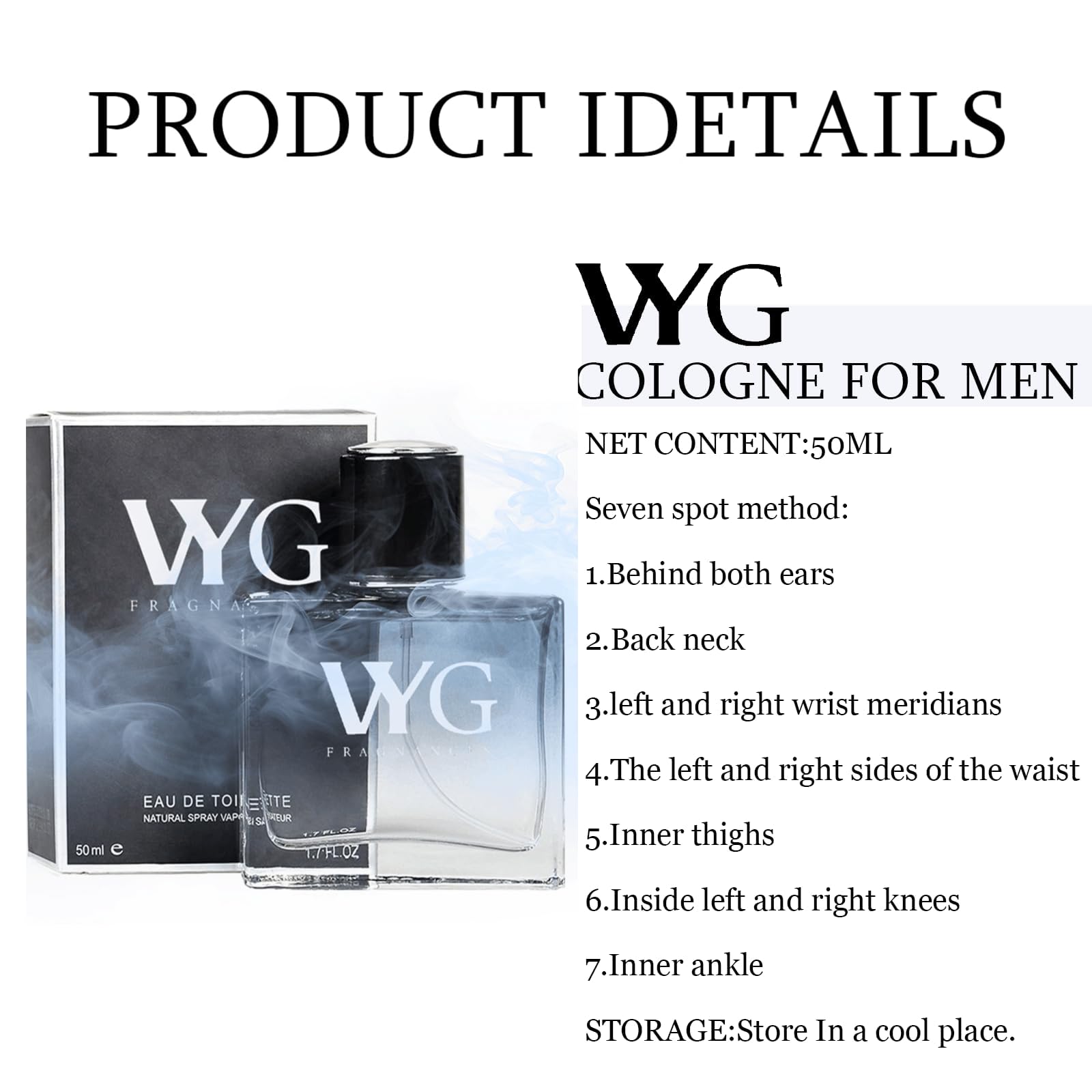 VYG Cologne for Men - Seductra Eau de Toilette, 50ml/1.87 oz | Long-Lasting Fragrance for Date Night, Office & Special Occasions