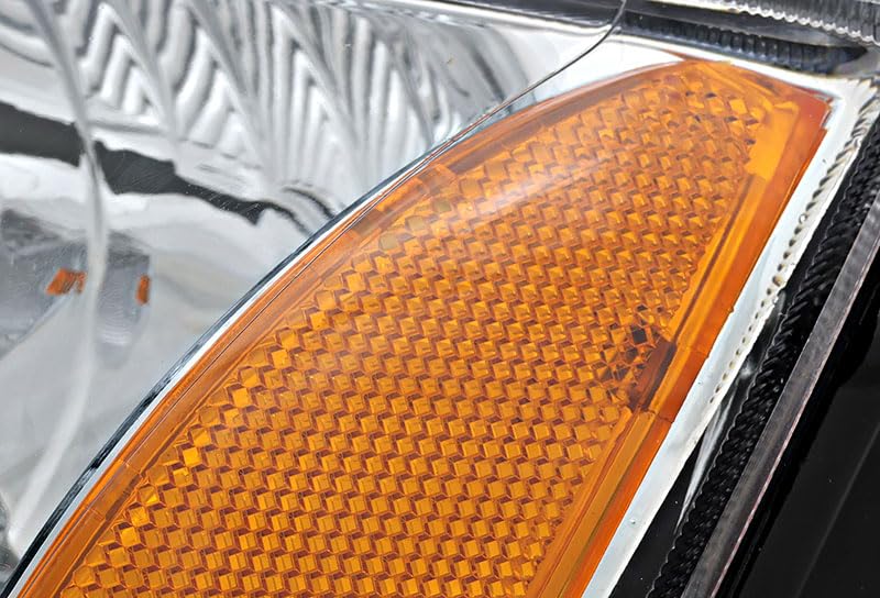 Kia Sorento Headlights Replacement Set - Compatible with 2005-2006 Models, Halogen Chrome Trim for Driver & Passenger Side | Perfect for Night Driving & Auto Restoration Projects