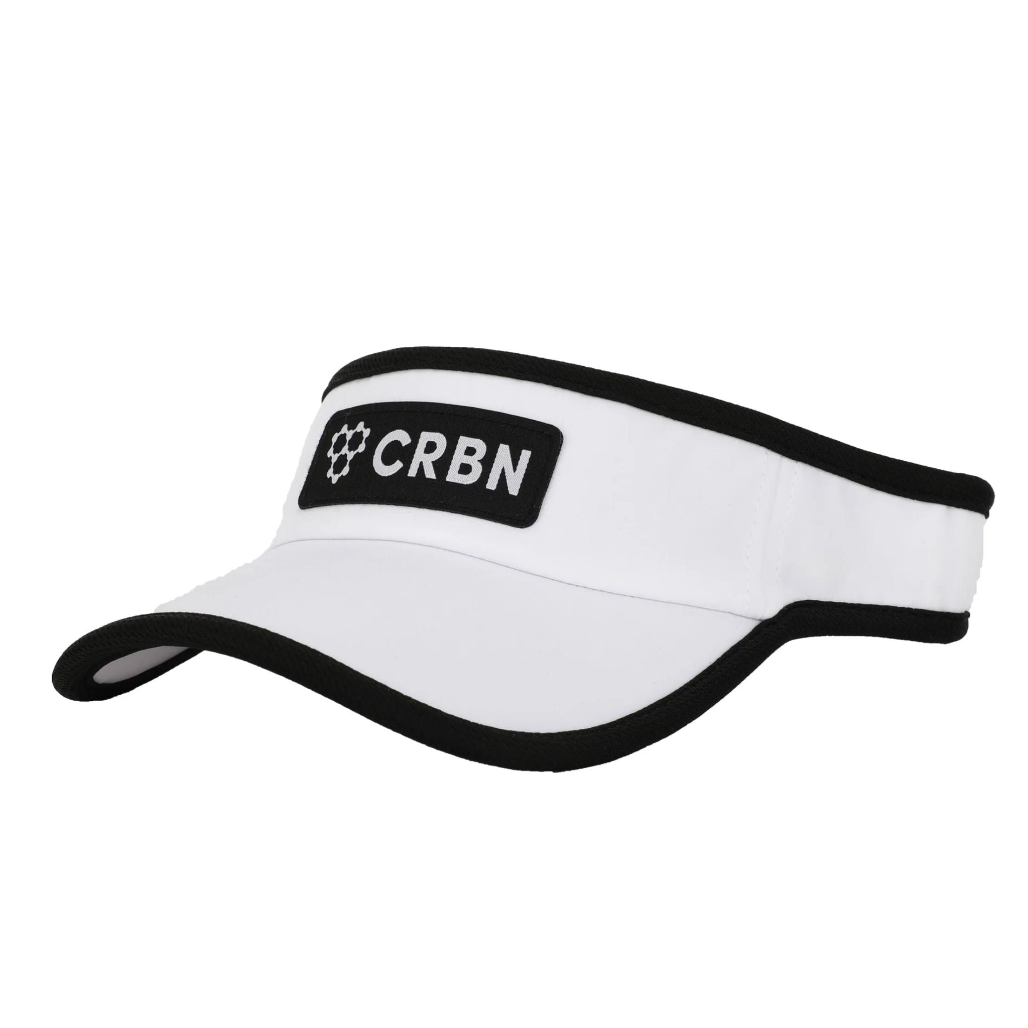 CRBN Performance Visor - White Golf Sun Visor Hat for UV Protection & Comfort - Perfect for Golf, Running, Hiking & Outdoor Sports