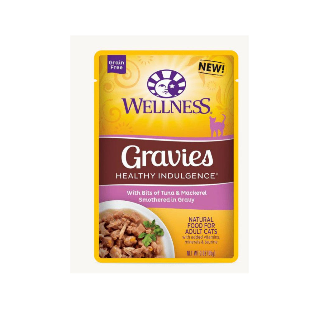 Premium Wet Cat Food Pouches 3oz - Chicken, Turkey & Mackerel Flavors | High-Quality Grain-Free Cat Treats | Perfect for Adult & Senior Cats | Mealtime, Training Rewards & Travel Snacks