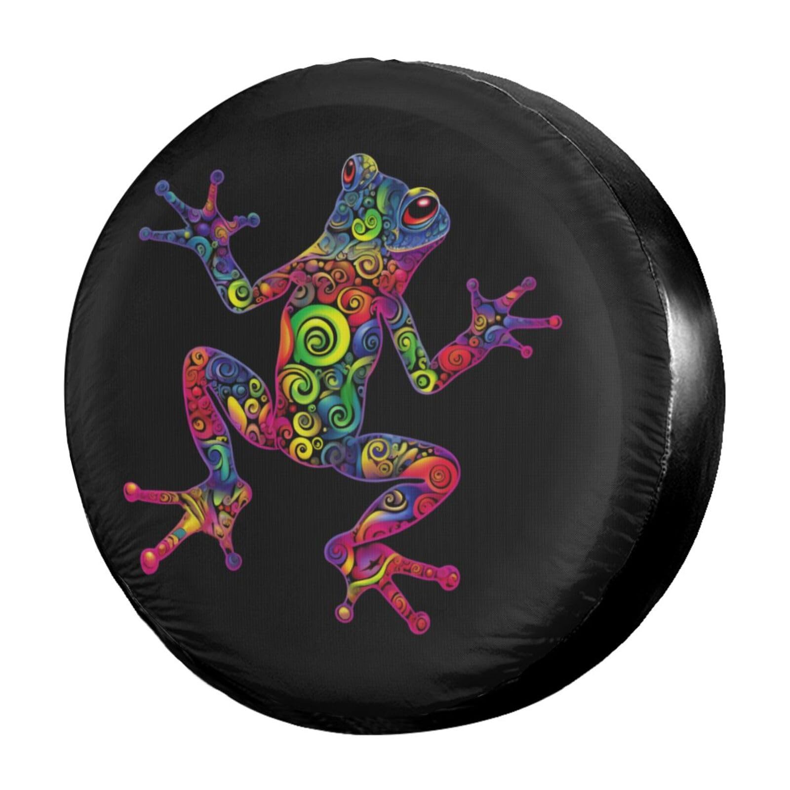 Boho Frog Tree Spare Tire Cover - 17 Inch Dust-Proof Wheel Protector for Trailer, RV, SUV & More | Perfect for Outdoor Adventures & Road Trips