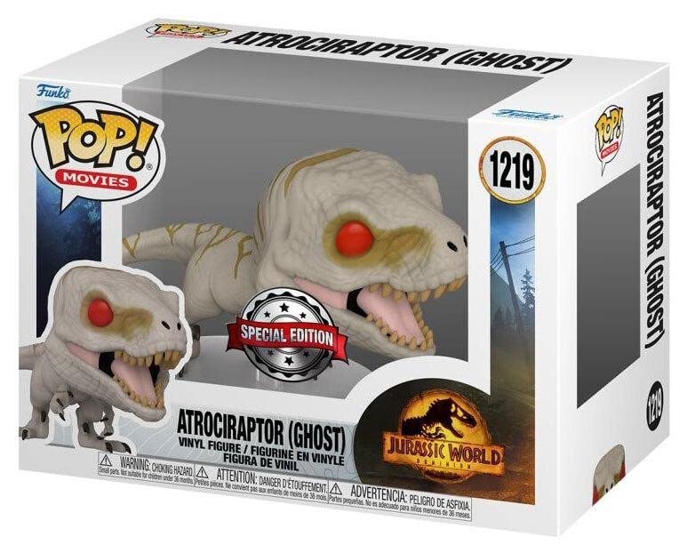 Exclusive Funko Pop! Jurassic World Dominion Atrociraptor Ghost Vinyl Figure - Target Exclusive Collectible for Movie Fans & Pop Culture Enthusiasts - Perfect for Display, Gifts, and Jurassic World Collections