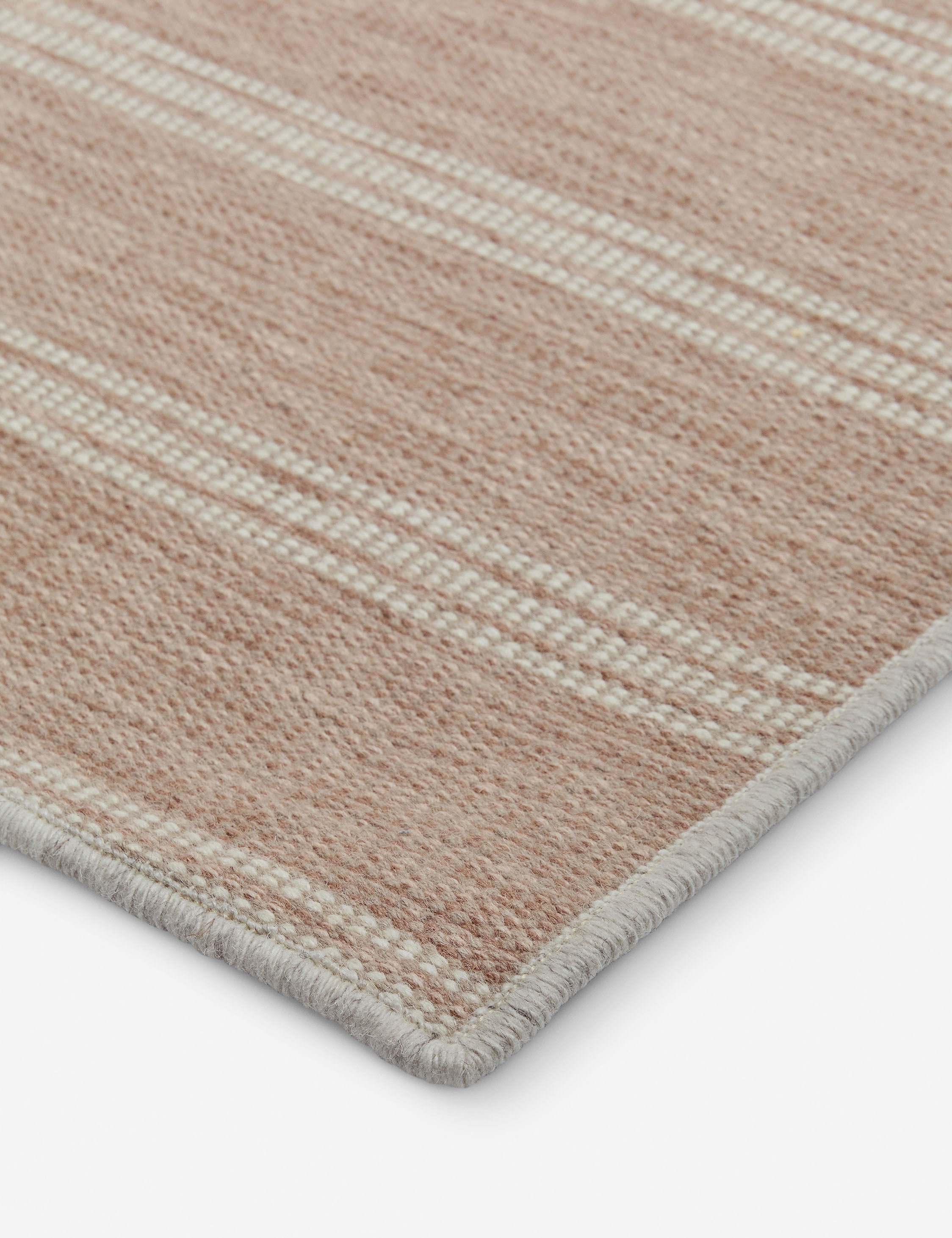 Handmade Custom Cheyenne Flatweave Wool Rug - Rose Swatch 5.5 x 6 Feet - Traditional Native American Design for Living Room, Bedroom & Office Decor