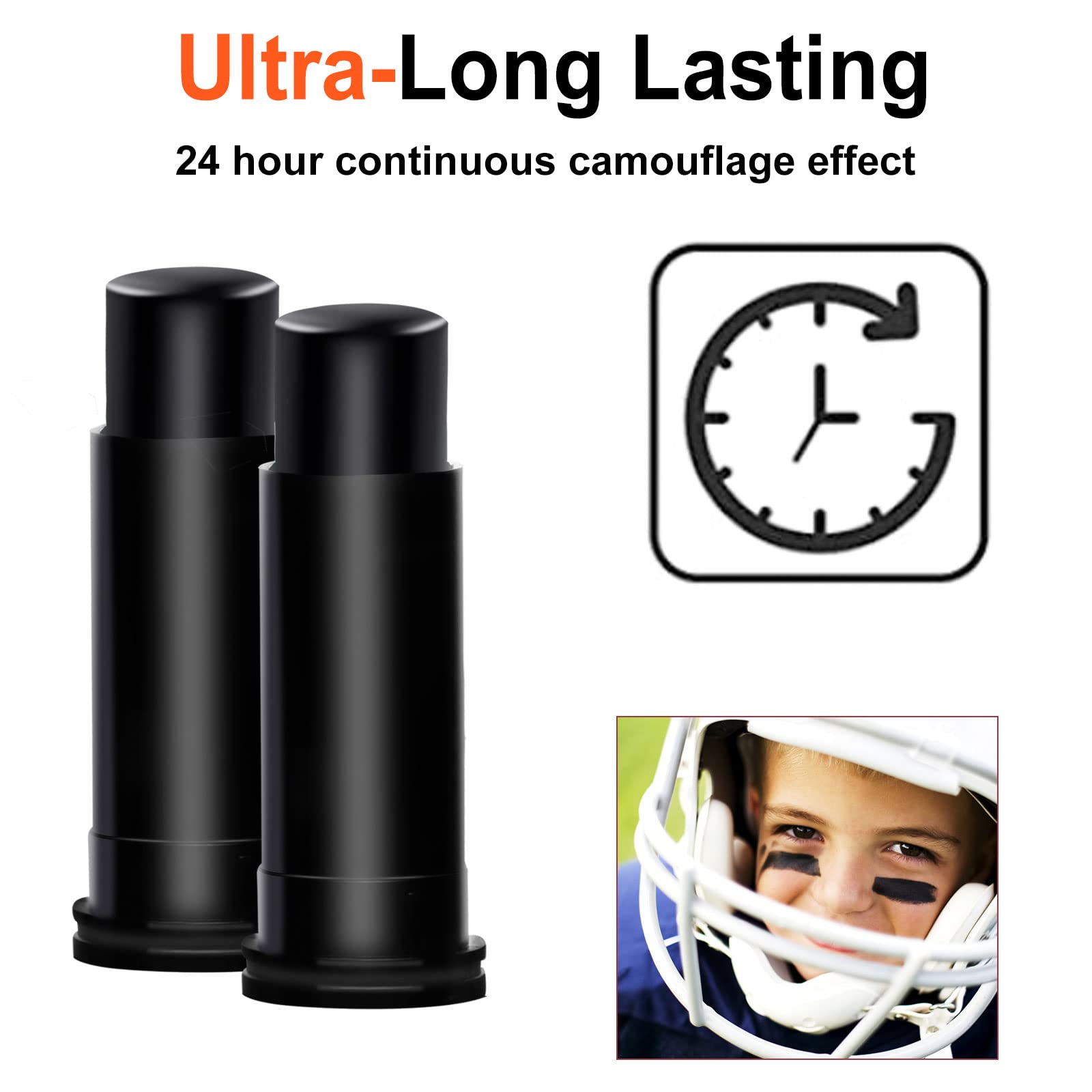 3 PCS Long-Lasting Eye Black Stickers for Baseball, Softball & Football - Easy to Apply & Remove - Perfect for Halloween Makeup, Cosplay & Sports Events