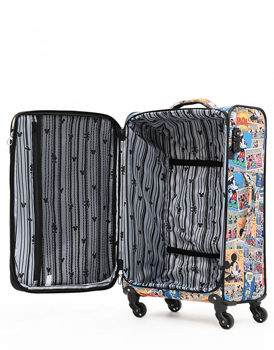 Disney Dis022 Comic 25 Inch Medium 4 Wheel Soft Suitcase - Perfect for Travel, Vacation & Business Trips
