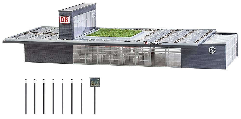 Faller 110130 Horrem Station HO Scale Model Train Building Kit - Perfect for Model Railroad Scenery & Diorama Displays