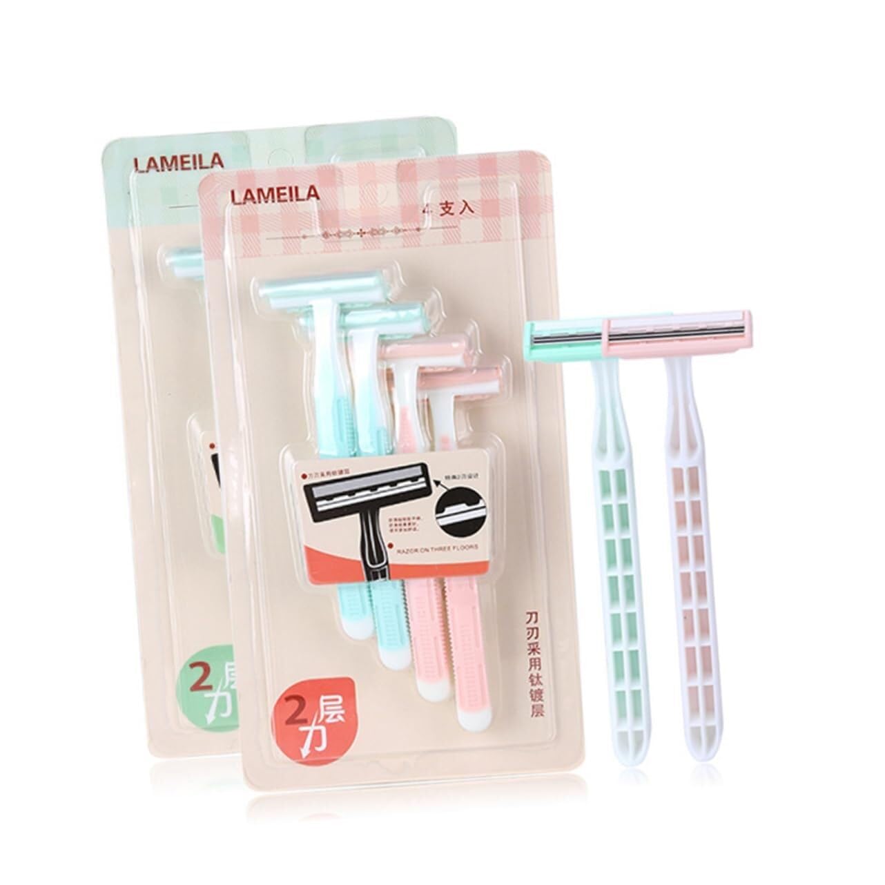 Women's Facial & Body Hair Removal Kit - 4pc Armpit & Body Razor Set for Smooth Skin | Perfect for Travel, Gym & Daily Grooming