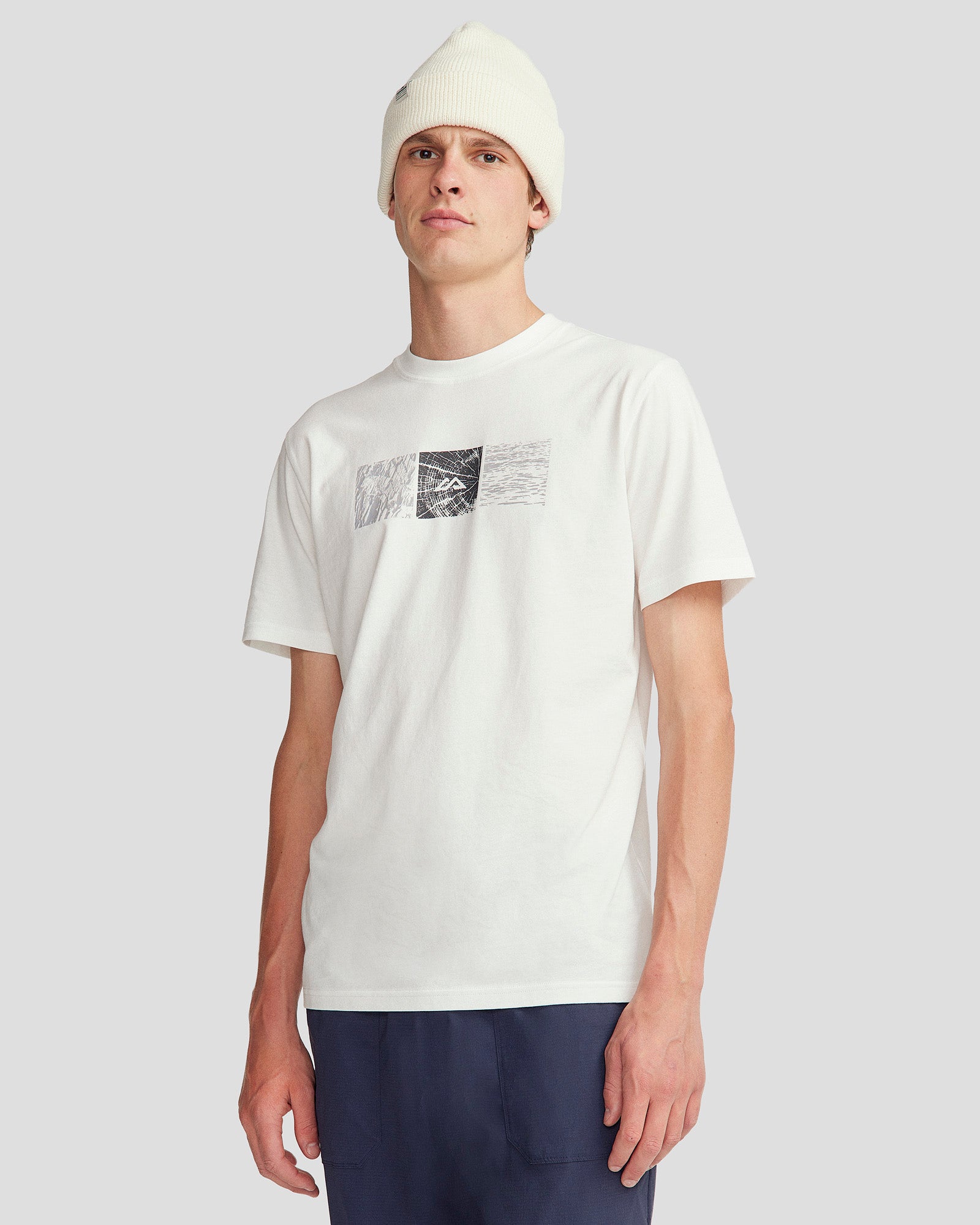 Men's Mountain Photo Organic Cotton T-Shirt - White - Casual Wear, Outdoor Adventures & Travel