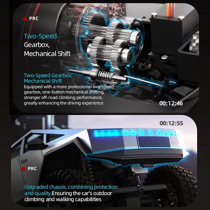 JJRC C8818 1/18 Scale RC Crawler Car - 4WD Off-Road Remote Control Vehicle with Proportional Cyber Shell | Rock Climbing, Trail Adventure & Backyard Play