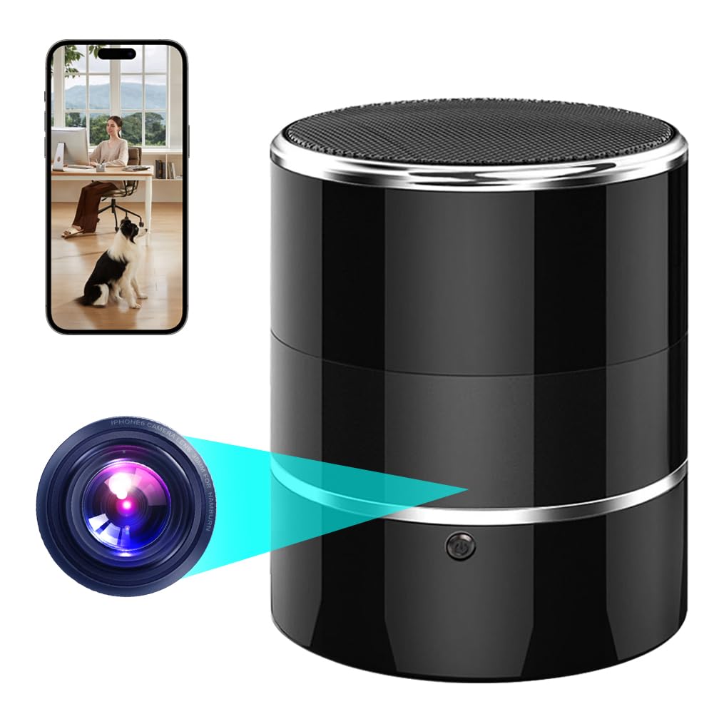 Wireless Security WiFi Camera with Bluetooth Speaker - 240° Wide Angle View, 1080P HD, Motion Detection, Phone App Control for Home, Office & Store Surveillance (2.4G/5G Dual Band) | Perfect for Baby Monitoring, Pet Watching & Business Security
