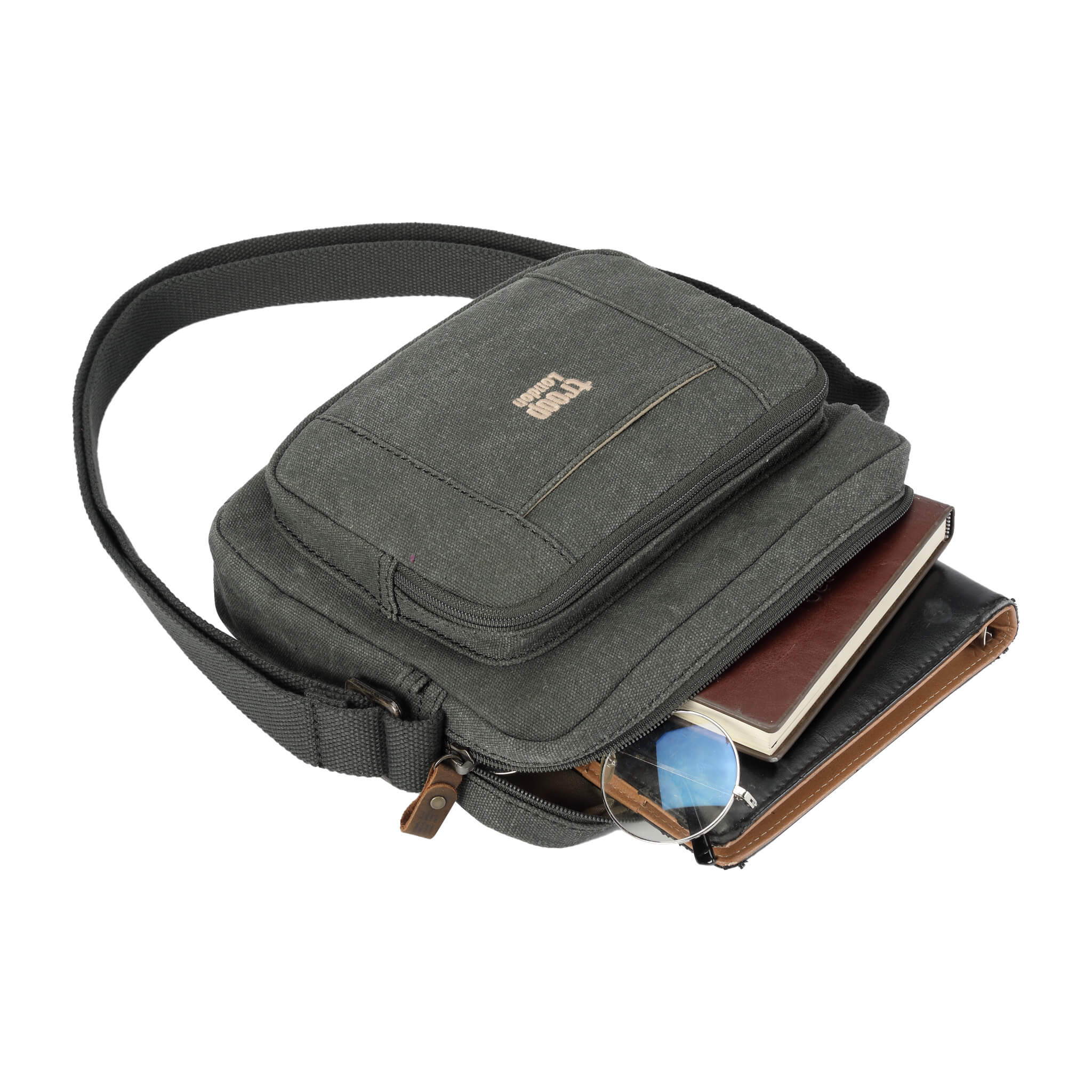 Troop London Classic Canvas Crossbody Bag for Women & Men - Stylish & Durable Shoulder Bag for Travel, Work & Everyday Use