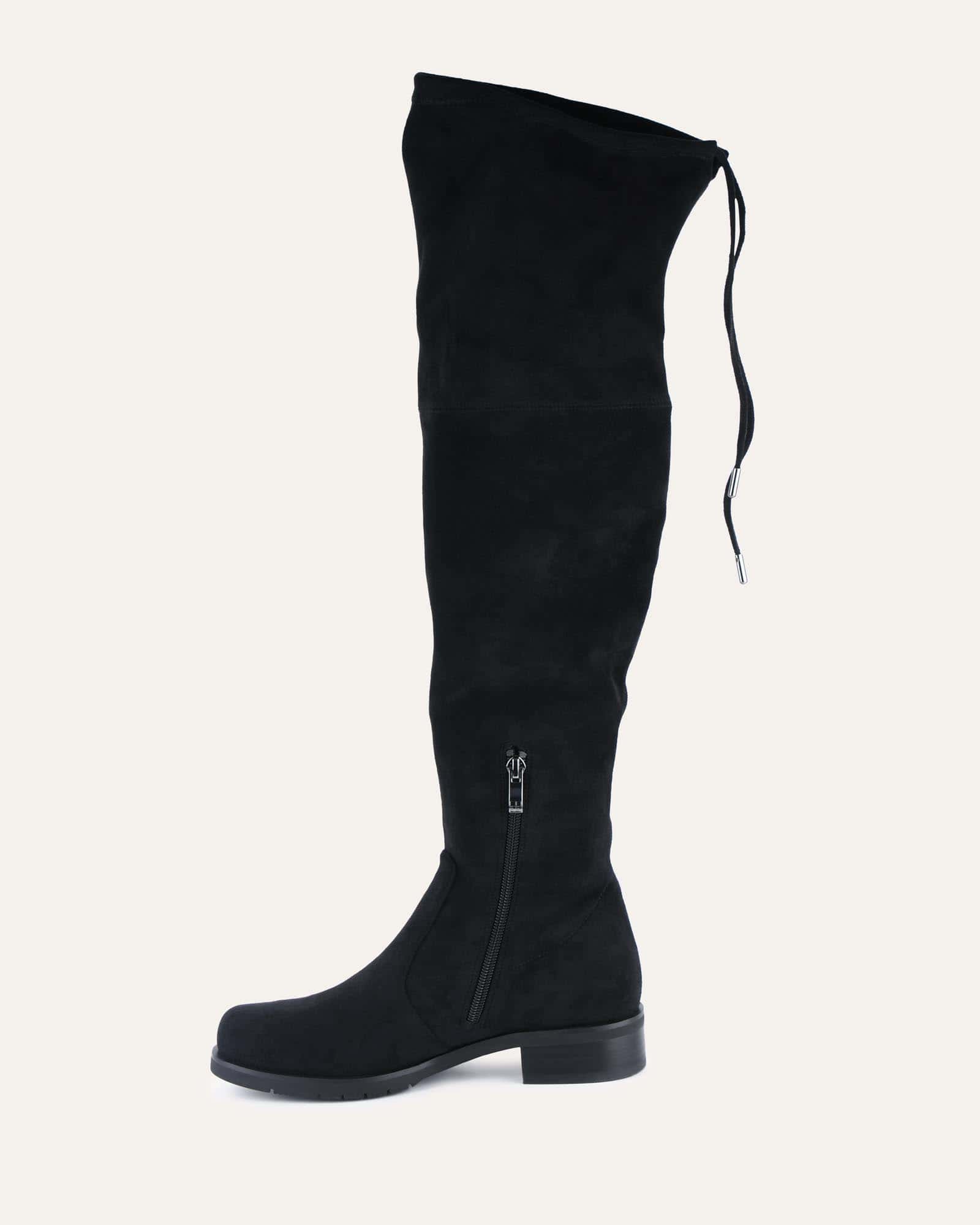 Josie Black Over The Knee Boots for Women - Stylish High Heel Thigh High Boots for Party, Night Out & Winter Fashion