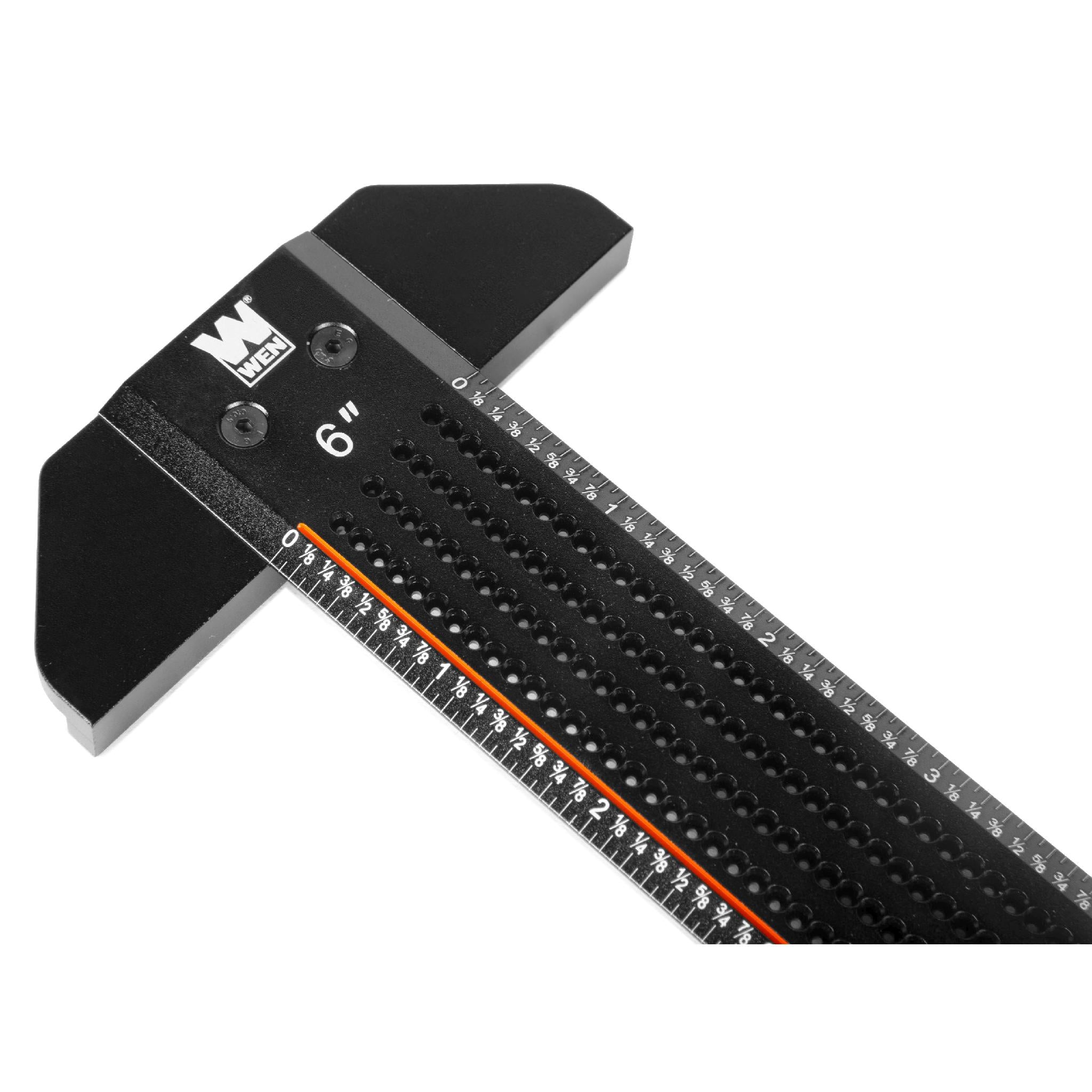 WEN ME806R 6-Inch T-Shaped Marking Ruler - Precision Measuring Tool for Woodworking, DIY Projects & Crafting - Perfect for Carpenters, Artists & Hobbyists