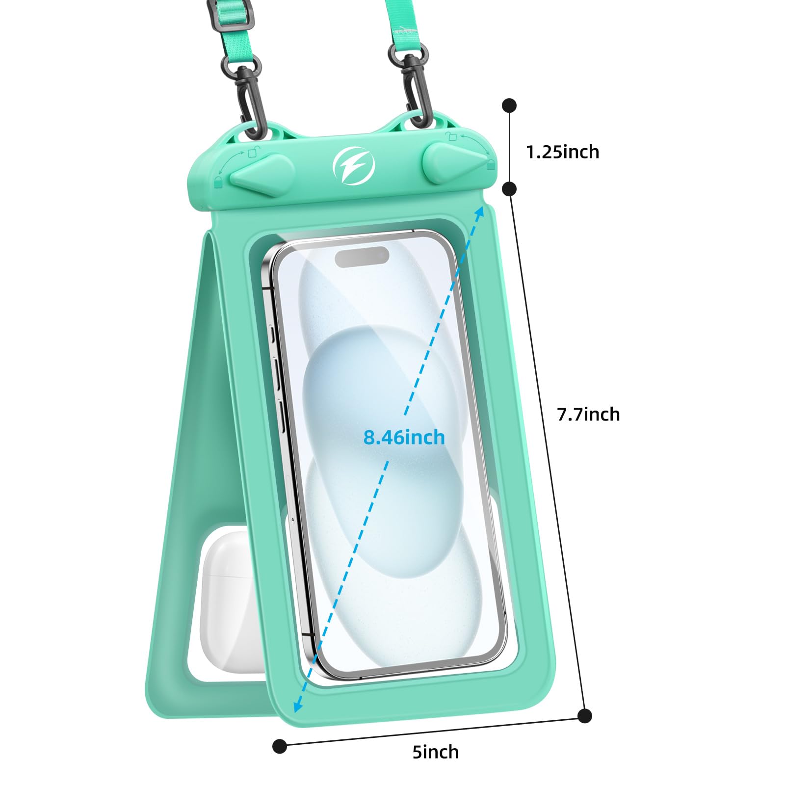 **Waterproof Phone Pouch 3-Pack – IPX8 Underwater Phone Case for iPhone, Adjustable Lanyard & Double Space – Ideal for Swimming, Beach, Vacation & Water Sports**