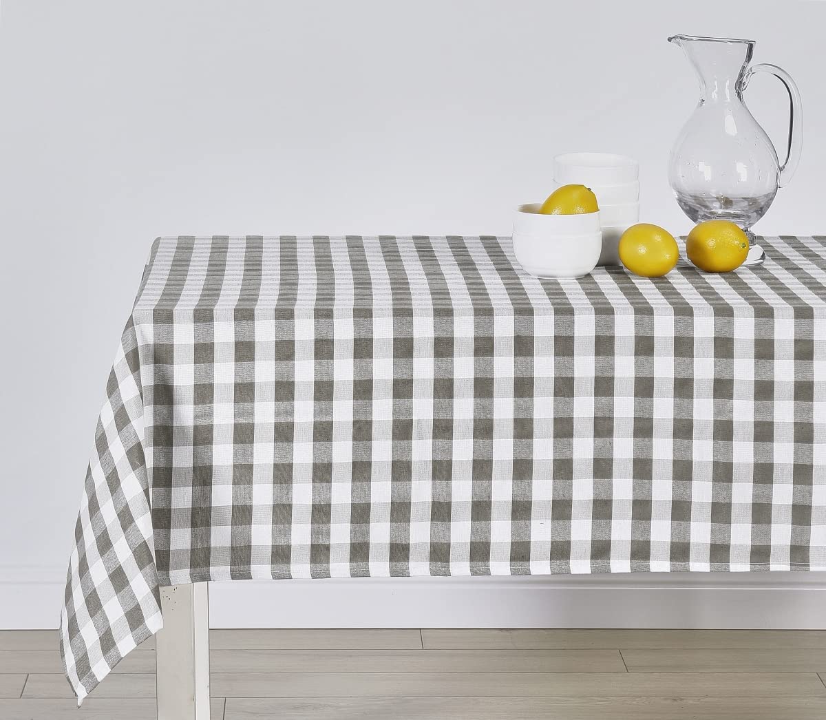 KITGY 12-Pack Kingston Tablecloth Set in Grey – Waterproof & Stain-Resistant for Dining, Parties, and Outdoor Events