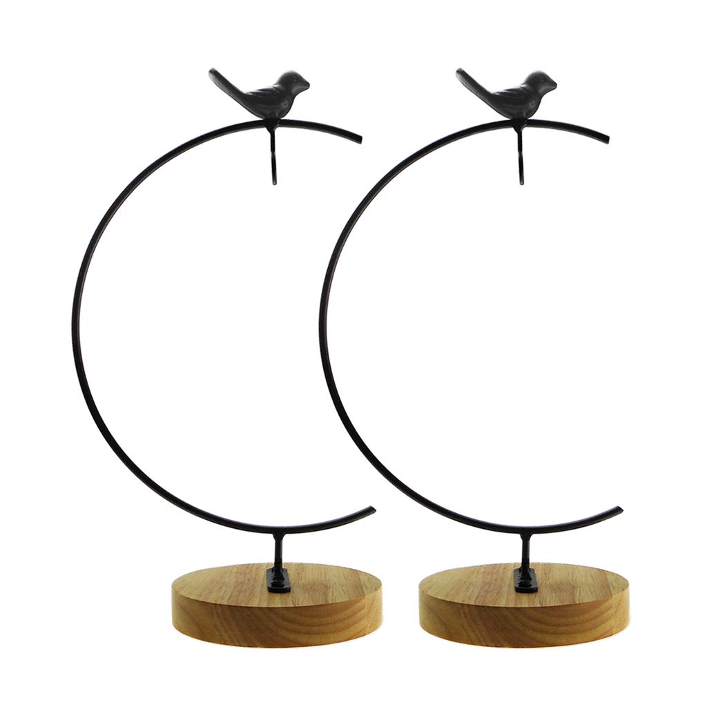 CXLE Ornament Display Stand - Gold Iron Pothook Stand for Hanging Glass Globe, Air Plant Terrarium, Witch Ball & Christmas Decorations (12.2x4.5 Inches) - Perfect for Home, Wedding & Holiday Decor