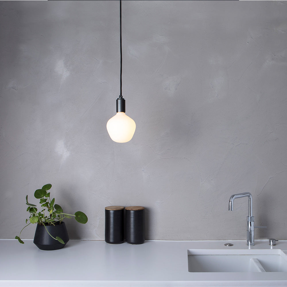 Enno Plug-In Pendant Light Fixture - Modern Graphite Finish for Kitchen Island, Dining Room & Bedroom Lighting