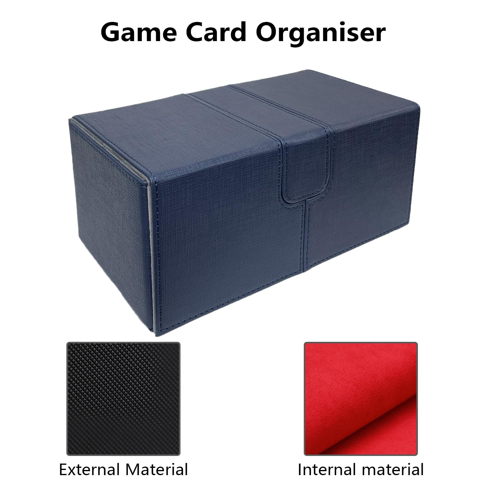 Premium Leather Playing Card Storage Box - Durable Card Deck Holder for Poker, MTG, and Collectible Cards | Perfect for Game Nights, Travel, and Card Organization