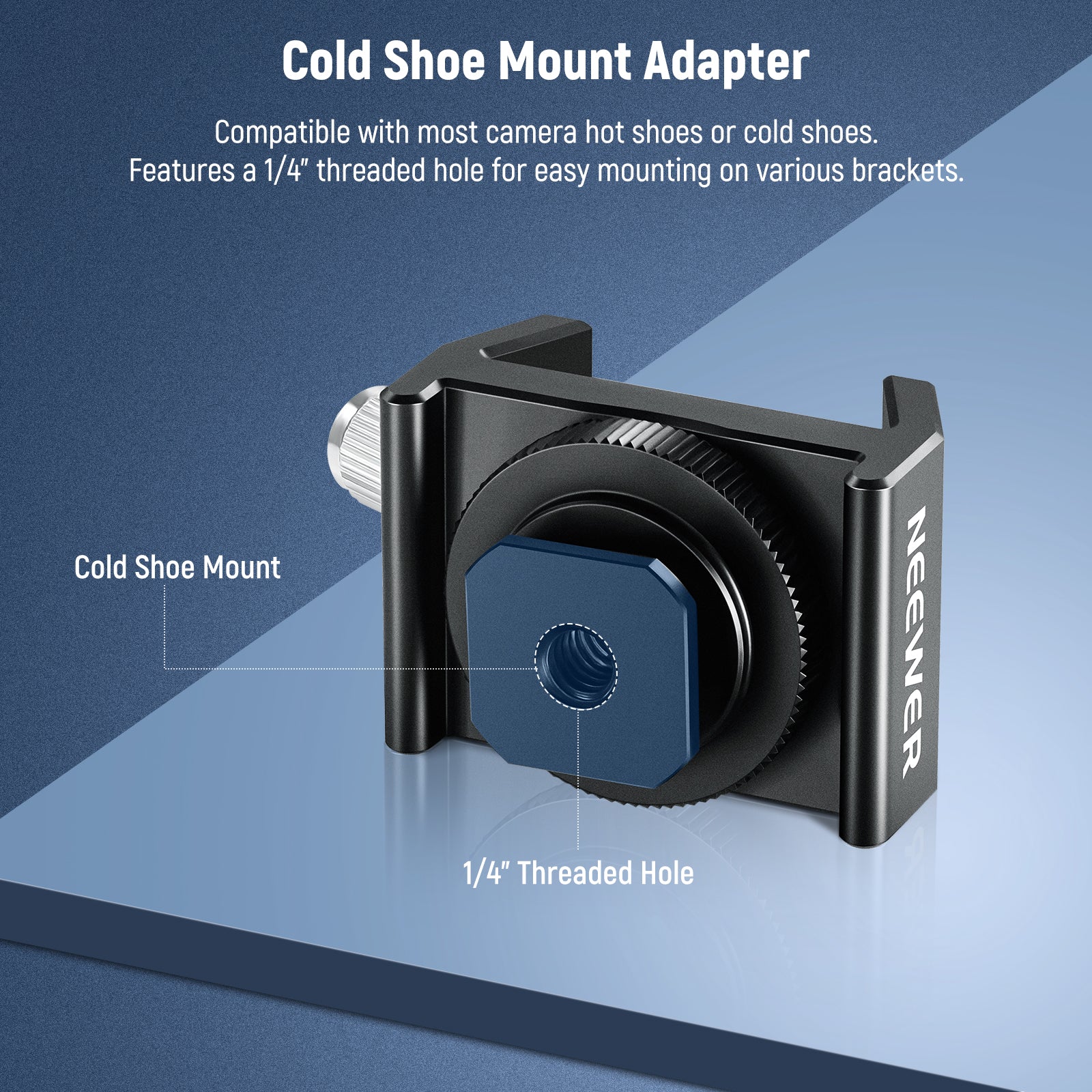 NEEWER LS T16 Metal Finderscope Mount Adapter for Telescopes - Durable Aluminum Alloy Bracket for Astronomy & Stargazing Accessories - Perfect for Outdoor Observation & Night Sky Exploration