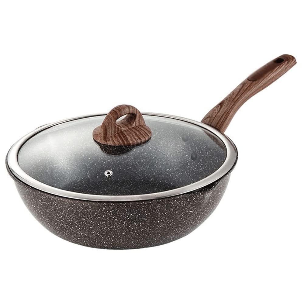Professional MZLXDEDIAN Stainless Steel Wok Pan - 24cm Chef-Grade Stir Fry Cookware for Gas, Electric & Induction Stoves | Dishwasher & Oven Safe | Perfect for Asian Cooking, Stir-Frying & Sautéing