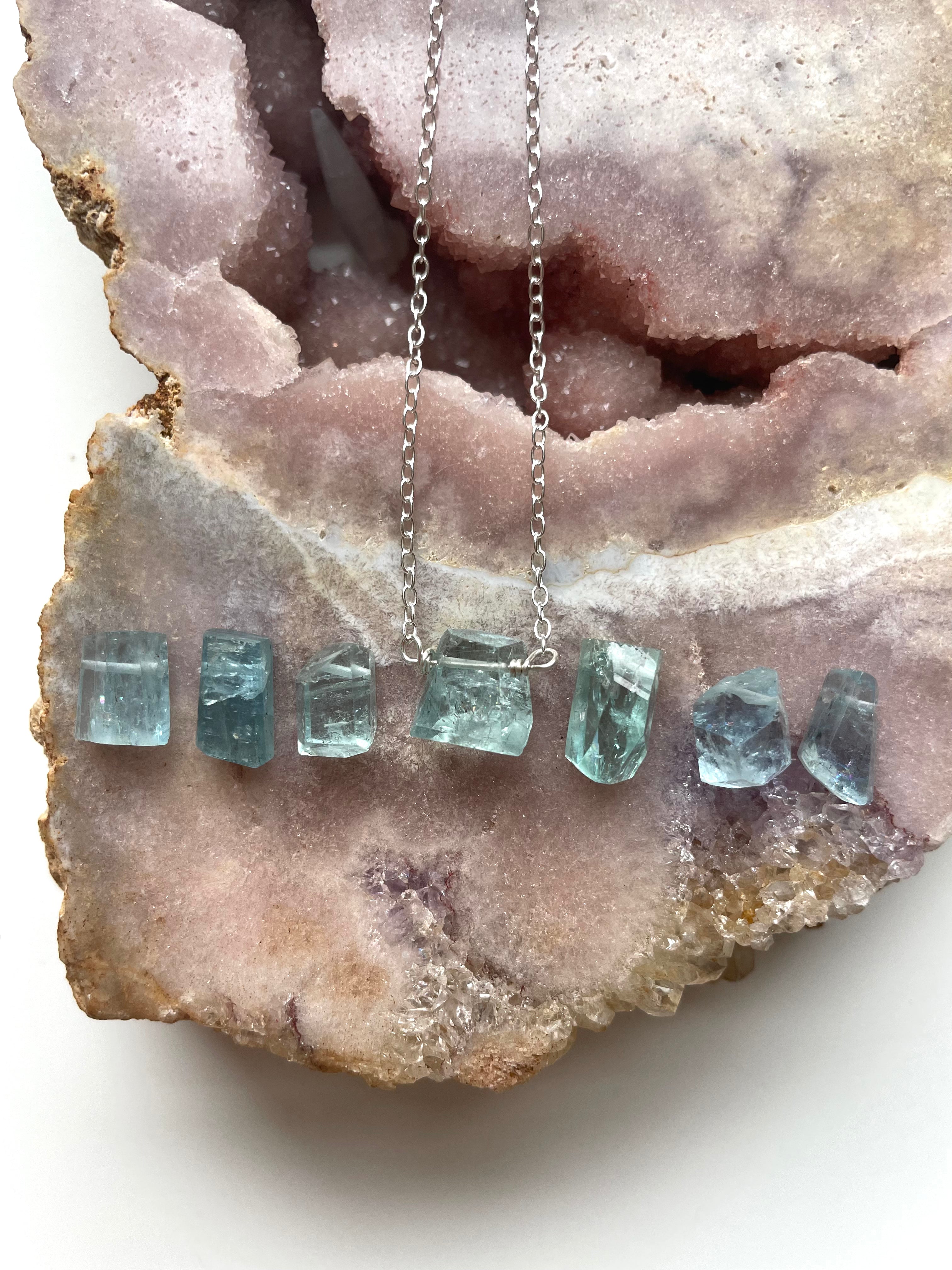 Elegant Tiny Aquamarine Gemstone Necklace - Dainty Blue Stone Jewelry for Women - Perfect for Everyday Wear, Gifts & Special Occasions