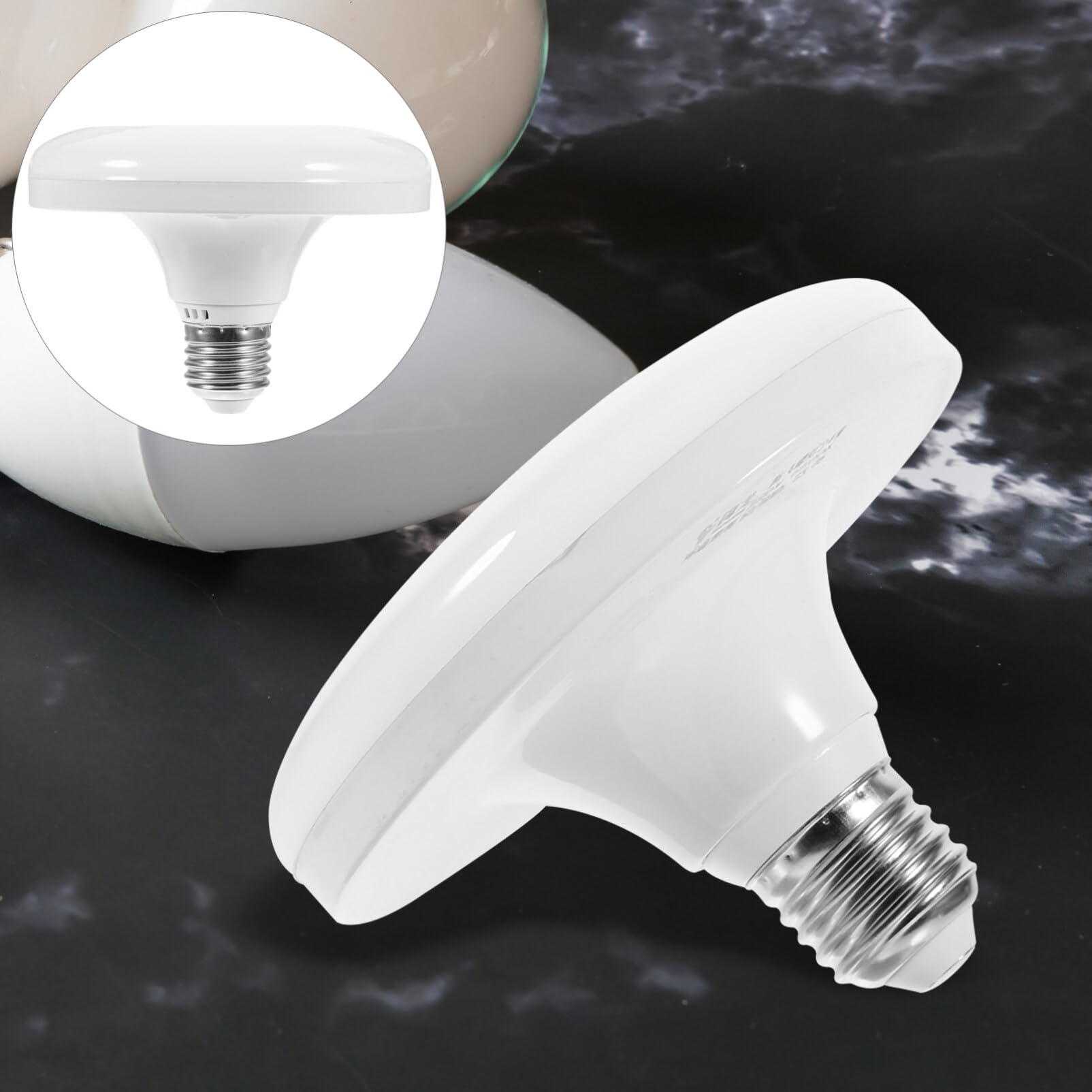 Totority 3-Pack E27 LED Light Bulbs 24W, Energy Saving Flat LED Bulbs for Home, Porch, and Indoor Lighting - Perfect for Living Rooms, Bedrooms, and Outdoor Spaces