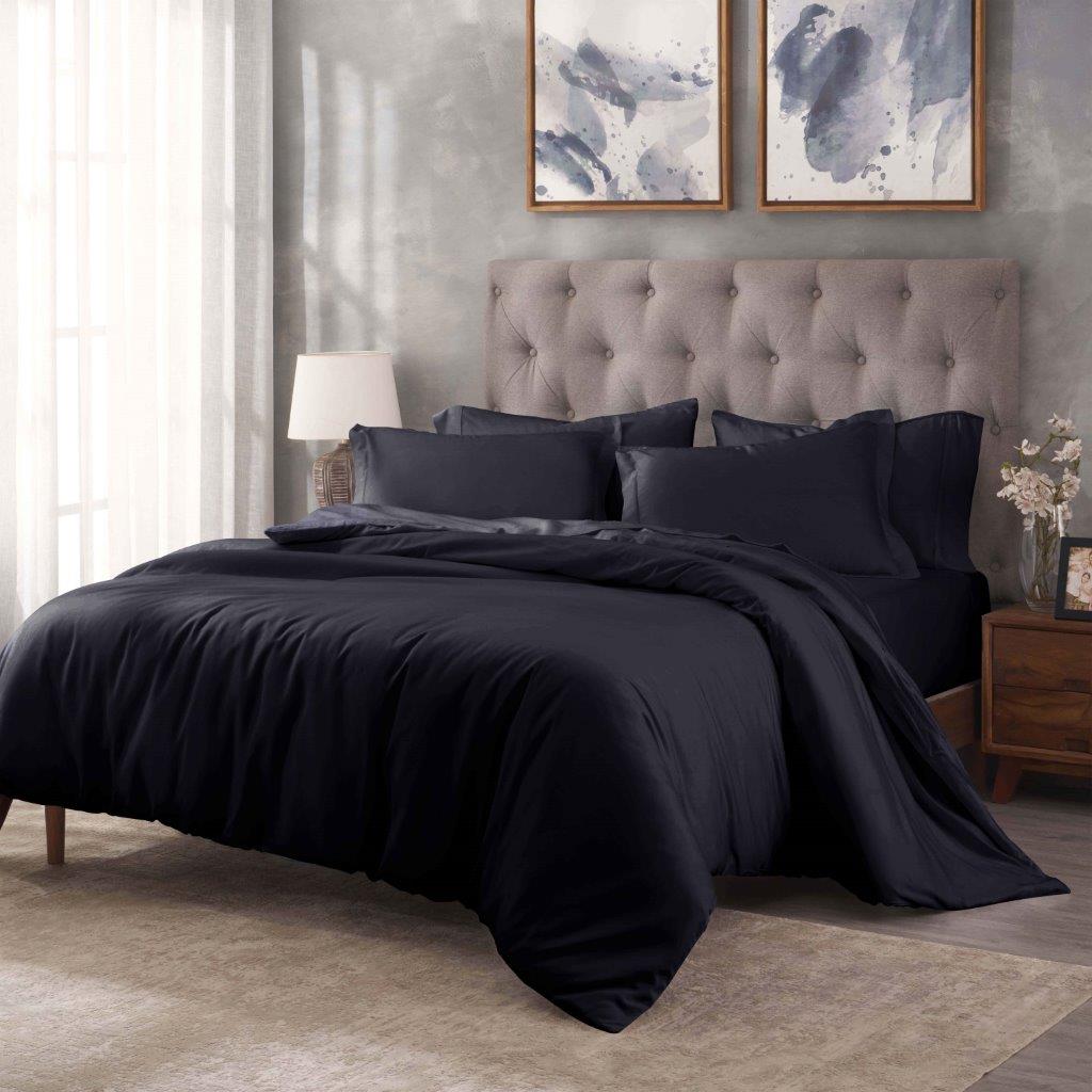 Premium Egyptian Cotton 400 Thread Count Duvet Cover Set - Ultra Soft & Breathable Bedding for Luxury Hotels & Master Bedrooms