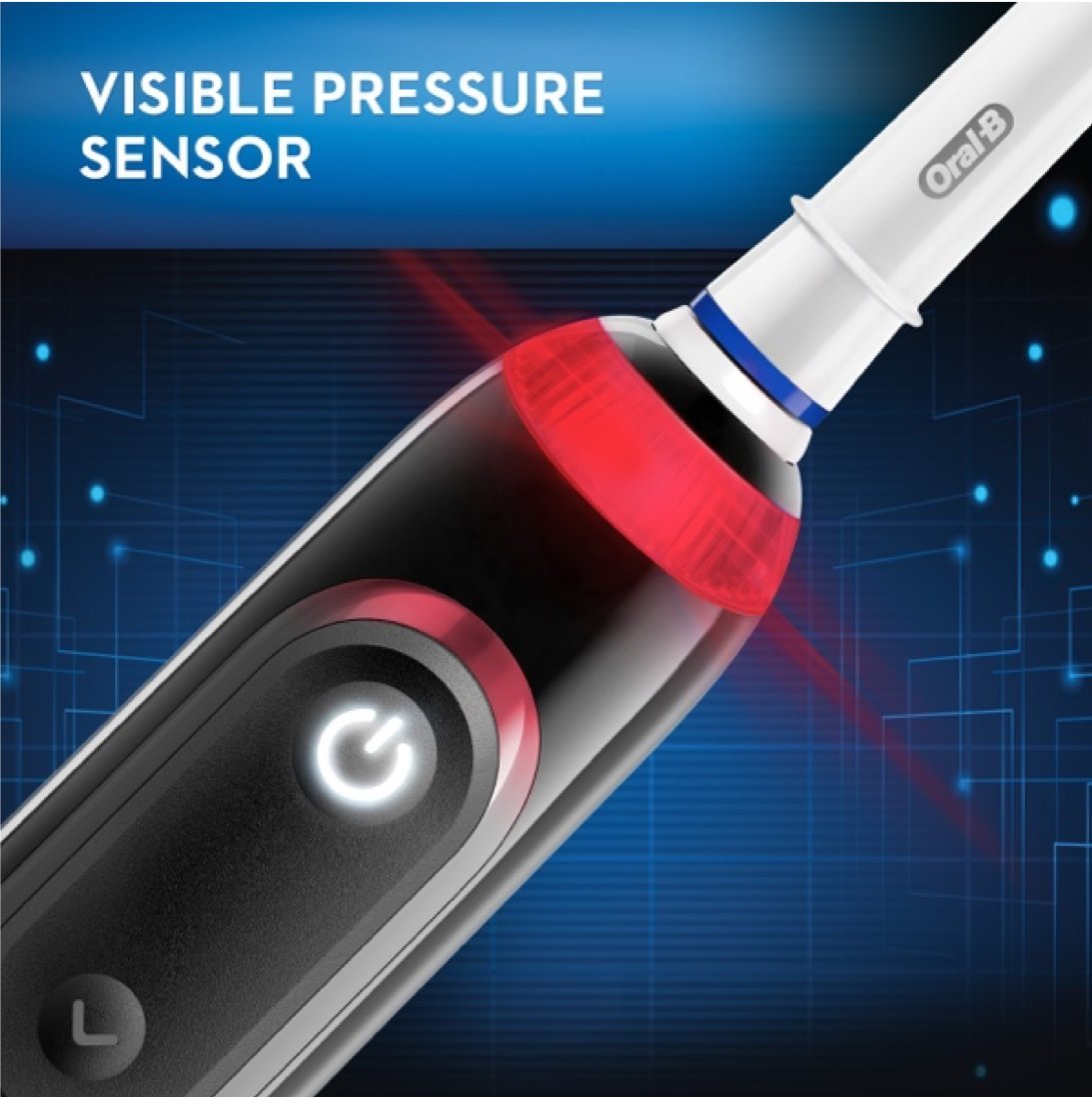 Oral-B 7500 Electric Toothbrush with 3 Replacement Brush Heads & Travel Case - Black | Smart Pressure Sensor, Bluetooth Connectivity | Perfect for Travel & Daily Oral Care