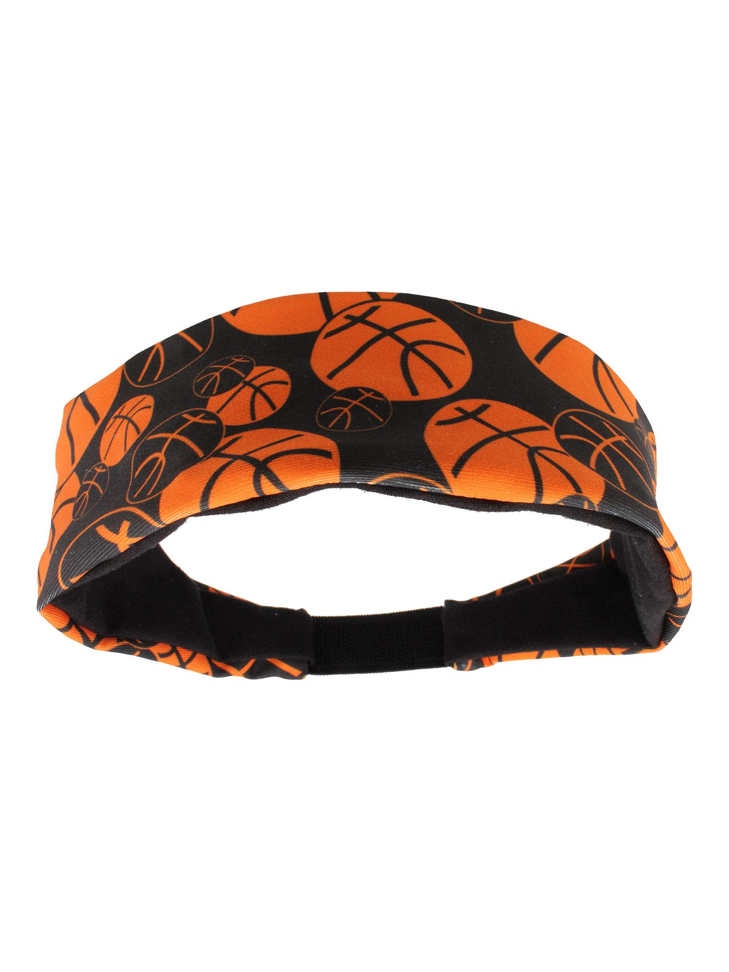 MadSportsStuff Crazy Girls Basketball Headband with Basketball Logos - Moisture Wicking Sports Headband for Women & Teens - Perfect for Basketball, Volleyball, Workouts & Gym Sessions