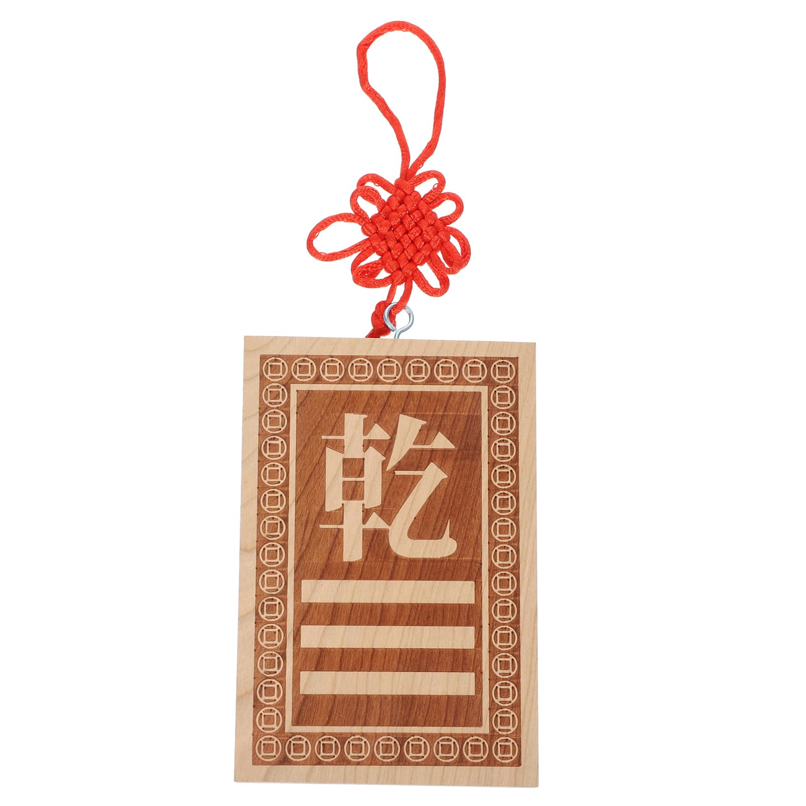 Bagua Feng Shui Wooden Decor - Chinese Element Hanging Card for Home & Office, Perfect Gift for Spiritual Healing & Meditation Space