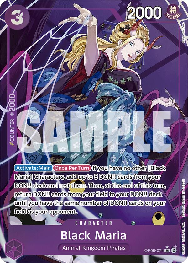 Black Maria (Parallel) OP08-074 One Piece TCG Card - Collectible Anime Trading Card Game for Fans & Players