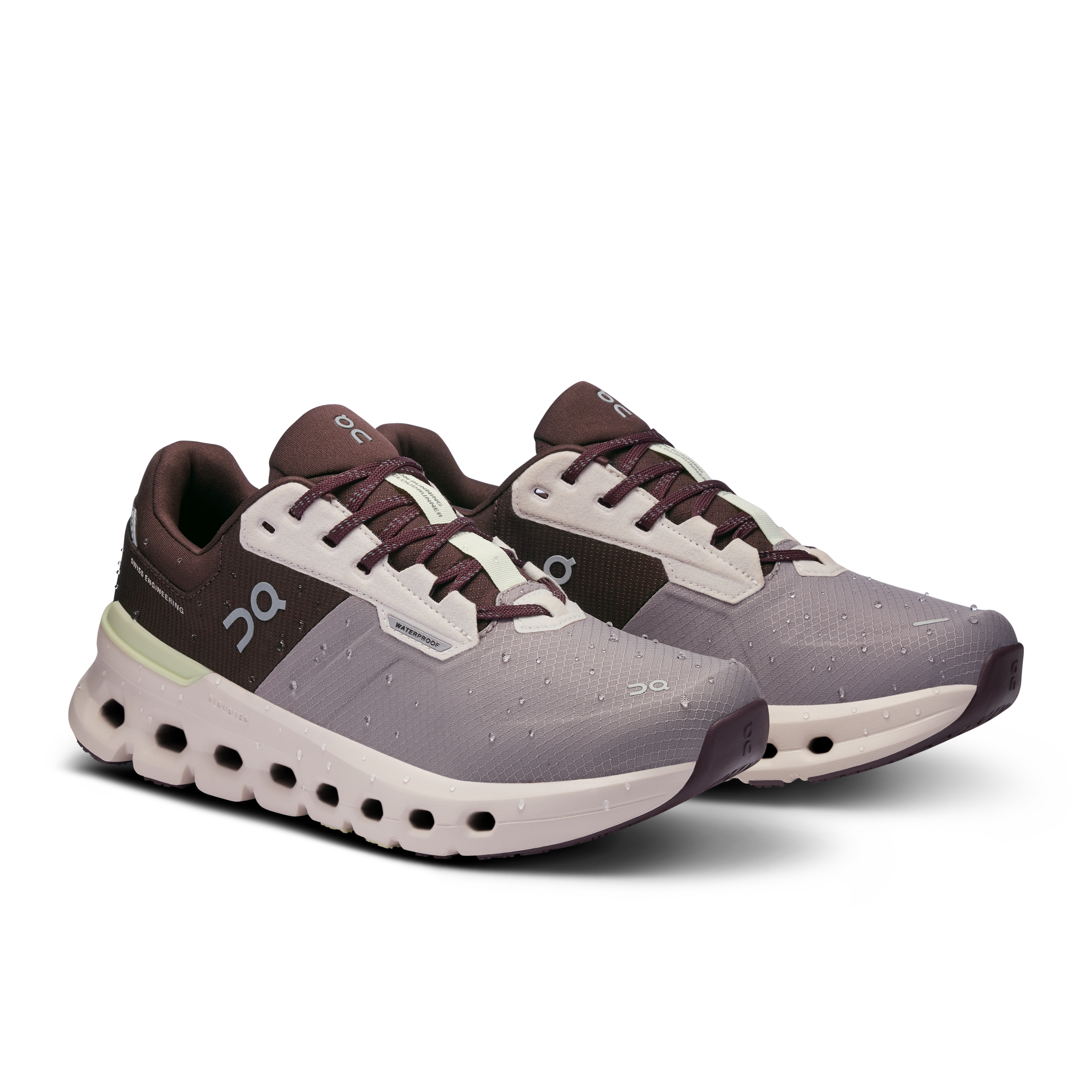 On Running Women's Cloudrunner 2 Waterproof Running Shoes - Zinc/Seedling - Lightweight Trail & Road Running for Women