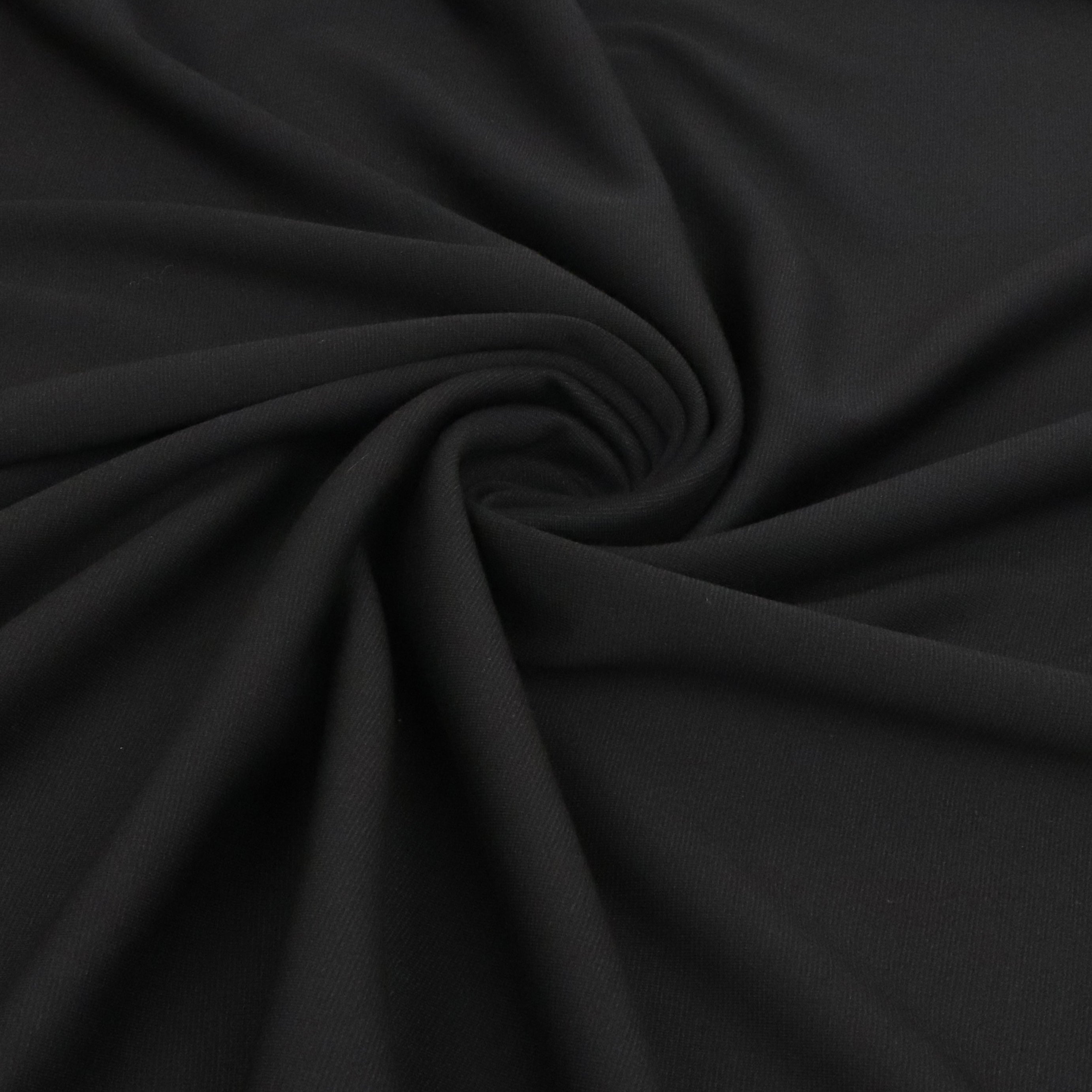 Premium Black Viscose Twill Fabric - Soft, Durable & Versatile Material for Dresses, Skirts & DIY Fashion Projects