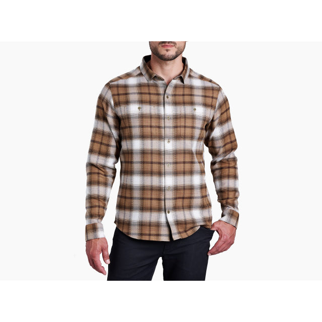 Men's Flannel Long Sleeve Shirt - Soft Plaid Button Down for Casual Wear & Outdoor Activities