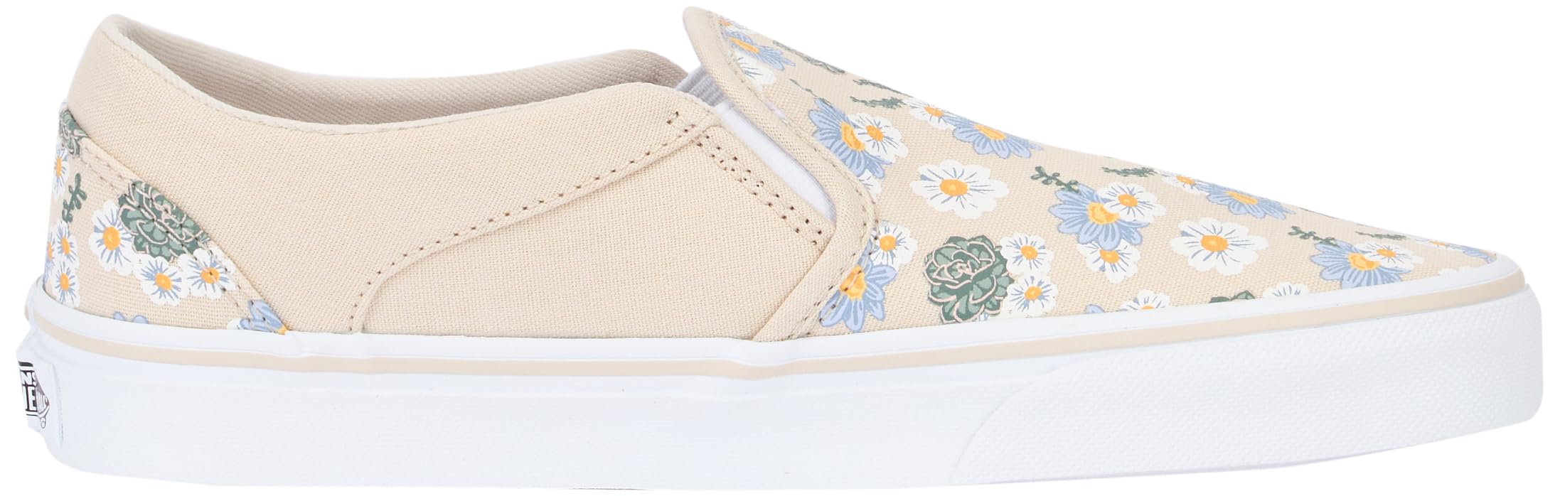 Vans Women's WM Asher Sneaker - Classic Canvas Slip-On Shoes for Women | Comfortable Casual Walking & Skateboarding Shoes | Perfect for Streetwear, College Campus & Everyday Wear