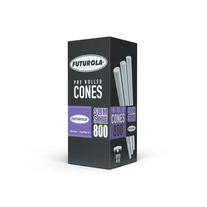 Futurola Slim Size 98/26 Pre Rolled Cones - Premium Empty Rolling Papers for DIY Cigarettes | Perfect for Home Rolling, Travel & Outdoor Activities