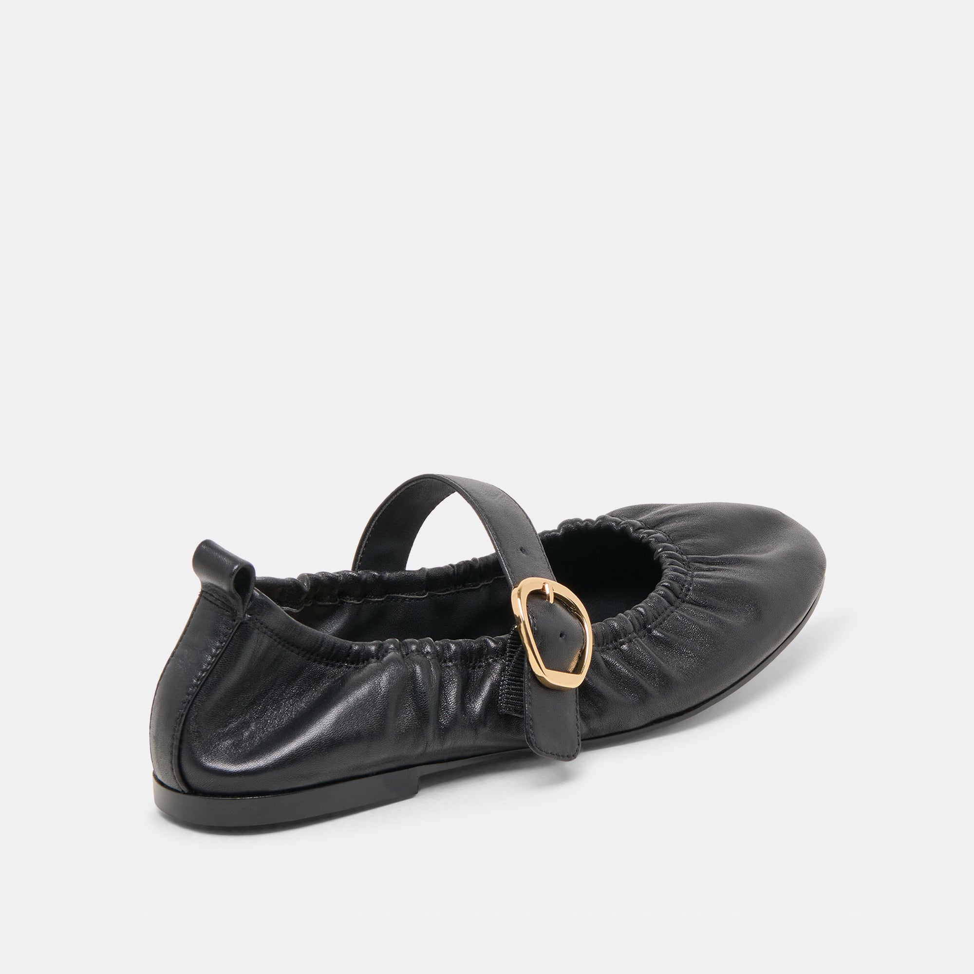 CAELY Women's Black Leather Ballet Flats - Comfortable & Stylish Shoes for Work, Travel & Casual Wear