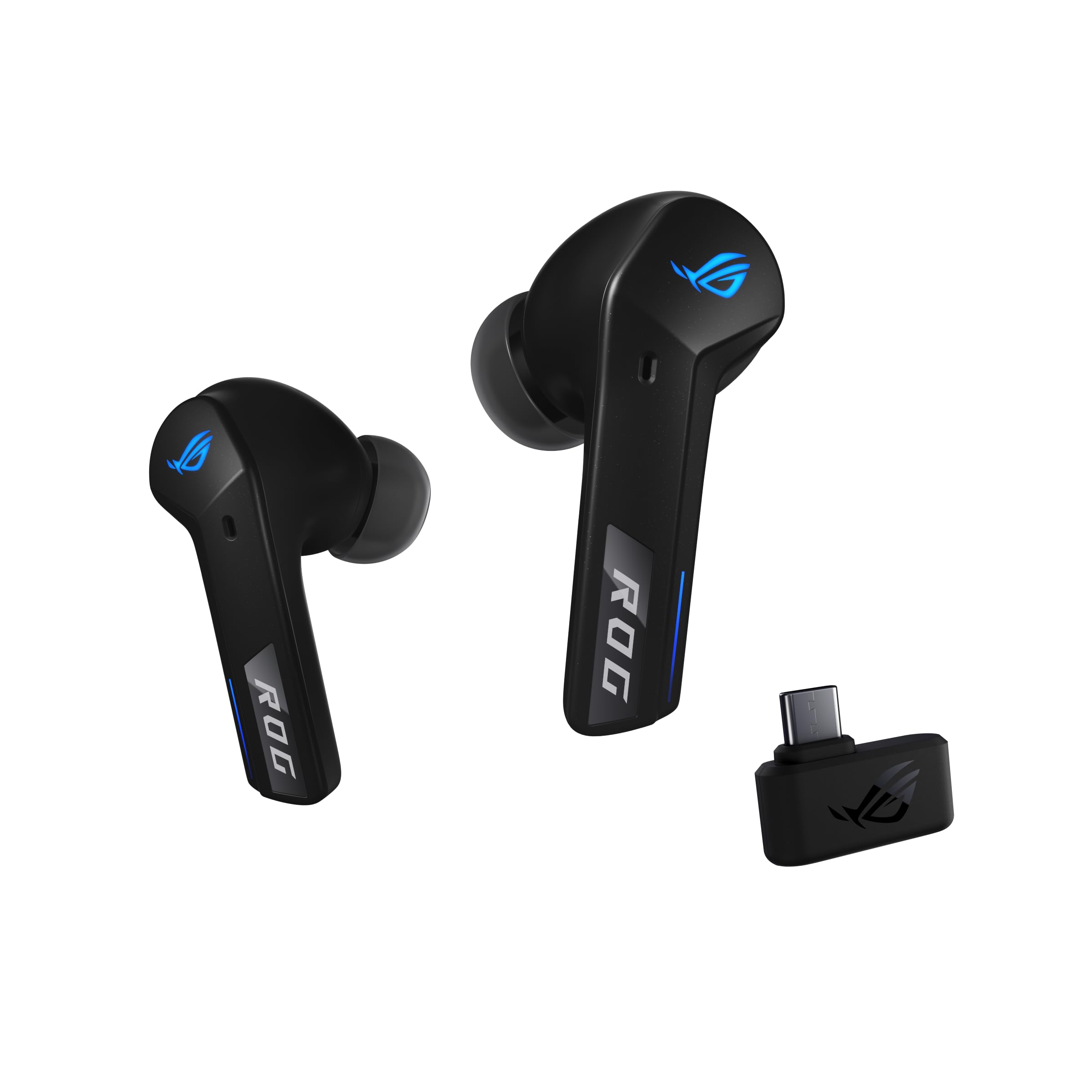 ASUS ROG Cetra True Wireless Gaming Headphones - 2.4GHz & Bluetooth 5.3, ROG SpeedNova, 24-bit/96kHz Hi-Res Audio, Dirac Opteo, Bone-Conduction AI Mic, ANC, 46H Battery - Black | Perfect for PC/Console Gaming & Mobile Esports