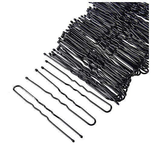 QAKVI 120-Pack U-Shaped Hair Pins - 2 Inch Black Bobby Pins for Updos, Buns & Hairstyling | Secure Hair Clips for Wedding, Prom & Daily Use