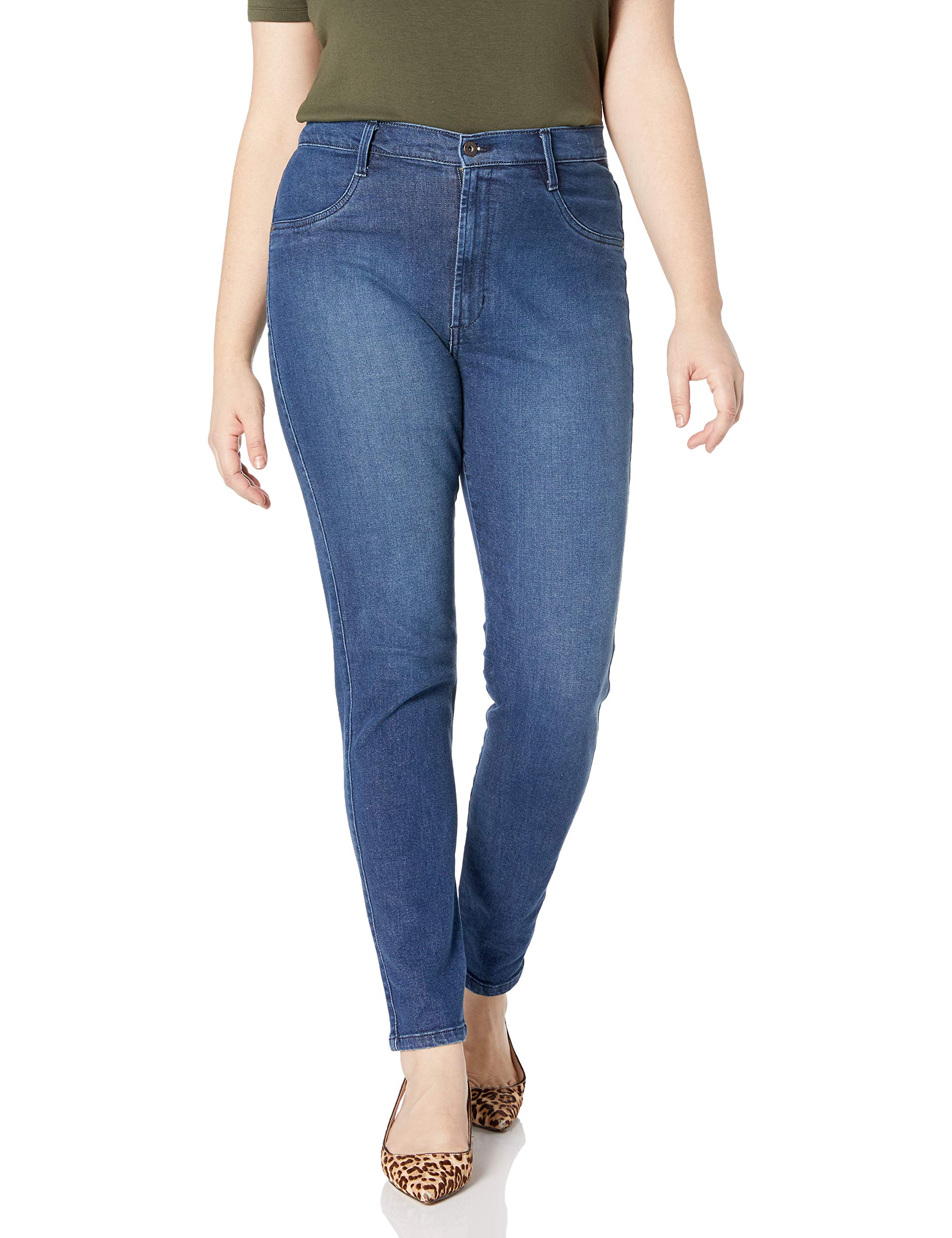 James Jeans Women's Plus Size High Rise Skinny Legging Jean in Victory | Stretch Denim Pants for Casual Wear, Work & Date Night