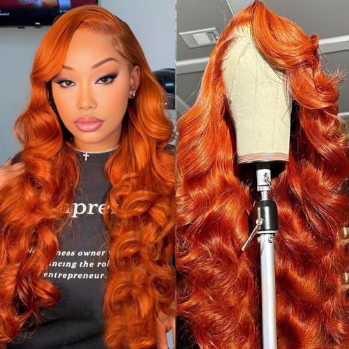 Ginger Wig Human Hair Body Wave