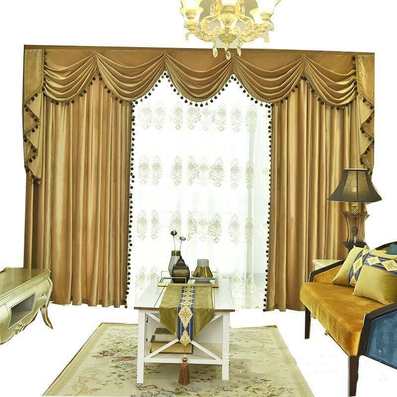 Luxury Rémy European Royal Velvet Valance in Gold - Elegant Bed Skirt for King & Queen Size Beds - Perfect for Master Bedroom Decor & Hotel Luxury Bedding