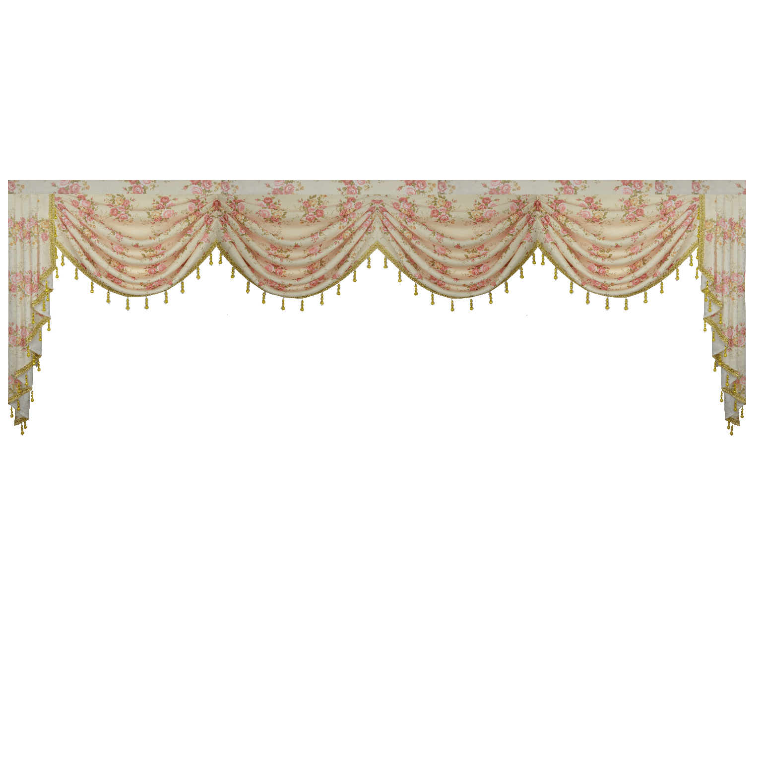 Ethan Flower Pastoral Printed Valance - Floral Window Valance Curtain for Living Room, Bedroom, Kitchen - Home Decor & Farmhouse Style Window Treatment