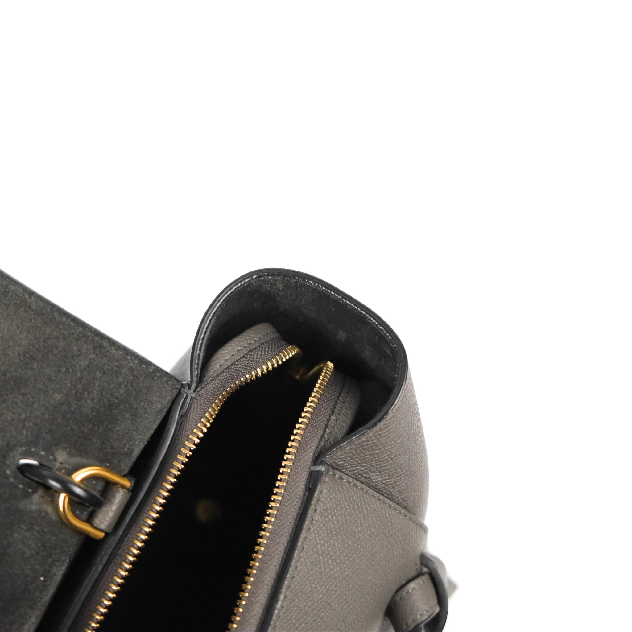 Celine Mini Belt Bag in Dark Grey Grained Calfskin Leather - Stylish Crossbody Purse for Women, Perfect for Work, Travel & Everyday Use