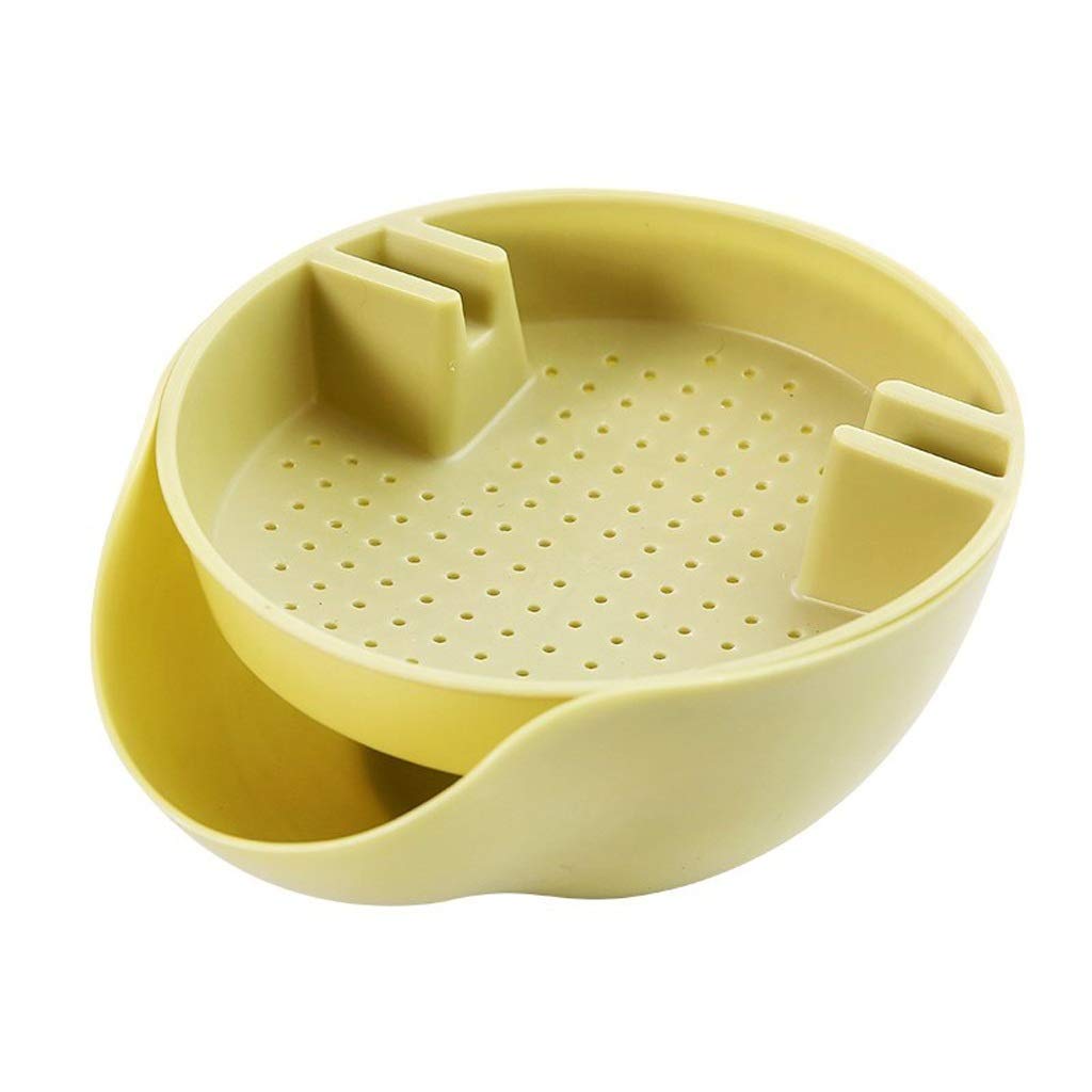 SHUUY Kitchen Organizer - Drawer Lazy Susan Fruit Box, Phone Holder & Snack Storage with Drain Holes | Multi-Purpose Basket for Fruits, Trash or Kitchen Gadgets (Color B) - Perfect for Pantry, Countertop & Refrigerator Organization