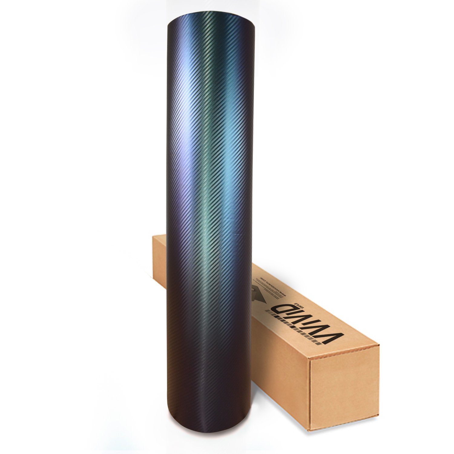 VVIVID® XPO Purple to Blue Chameleon Carbon Fiber Vinyl Wrap Roll (1ft x 5ft) with Air-Release Technology - Perfect for Car, Motorcycle & Laptop Customization