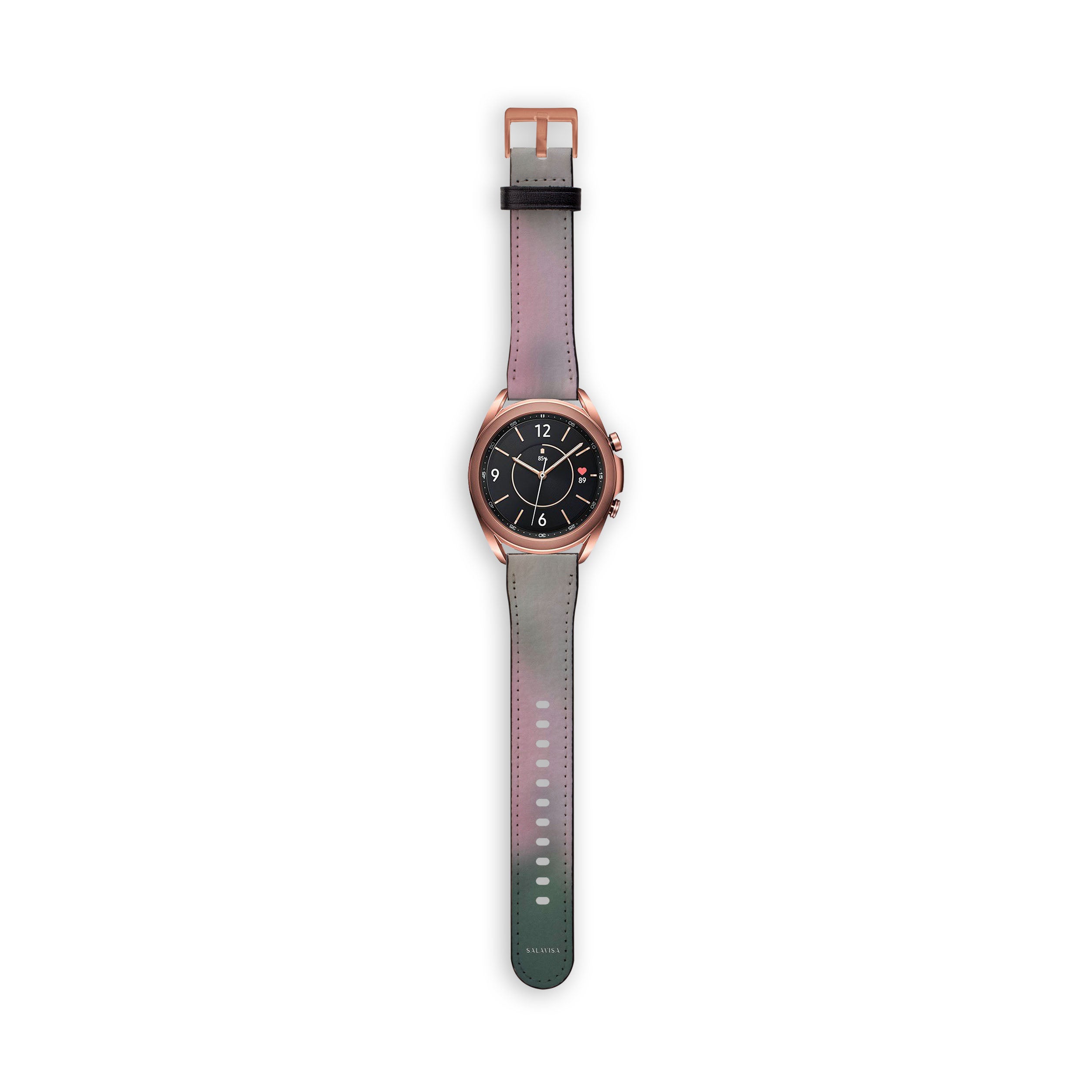 Muted Rose Galaxy Watch Band for Samsung Galaxy Watch 4/5/6 - Soft Silicone Replacement Strap, Adjustable & Comfortable for Women & Men - Perfect for Workouts, Running, Swimming & Daily Wear